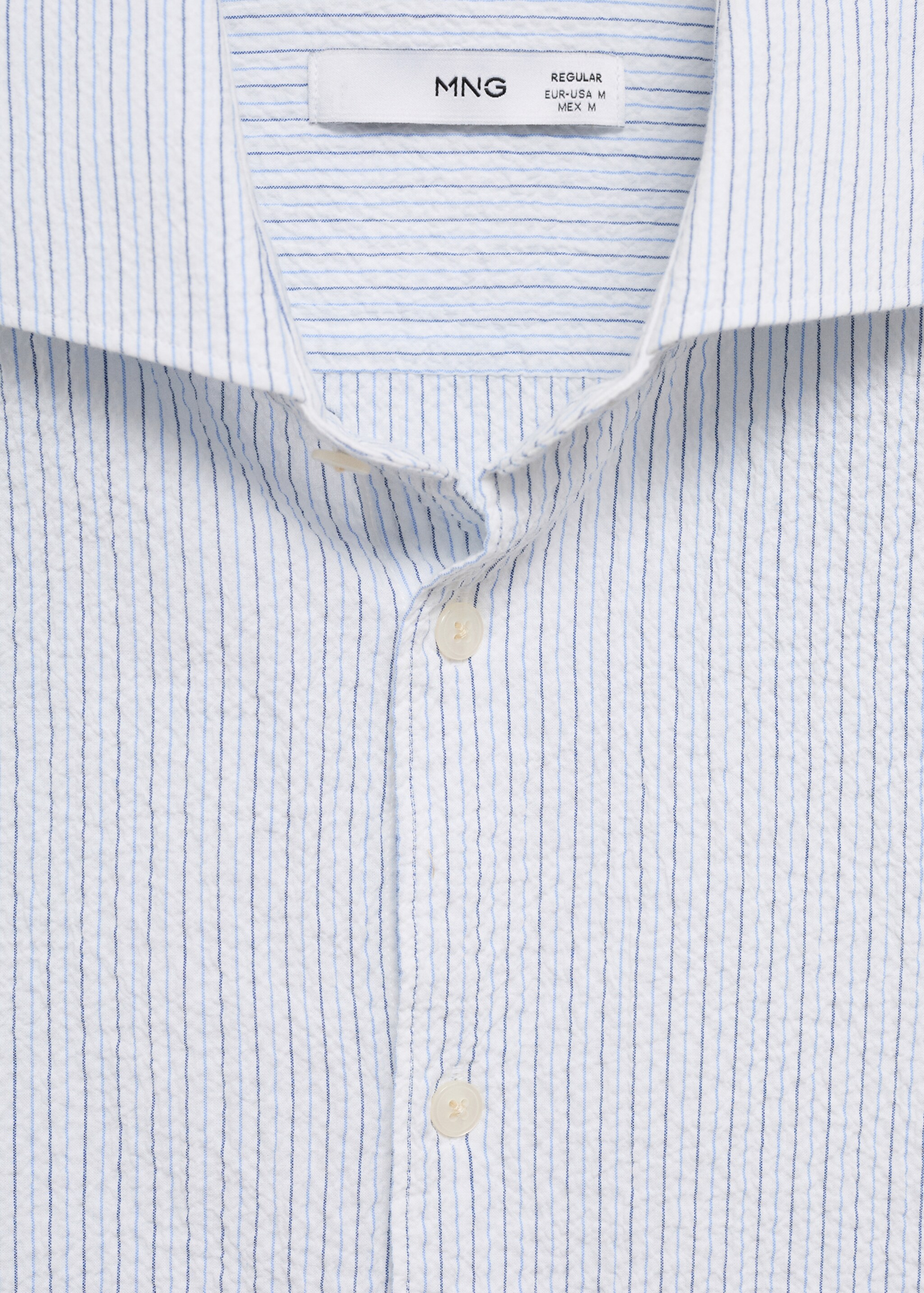 Chemise regular-fit coton seersucker rayures - Détail de l'article 8