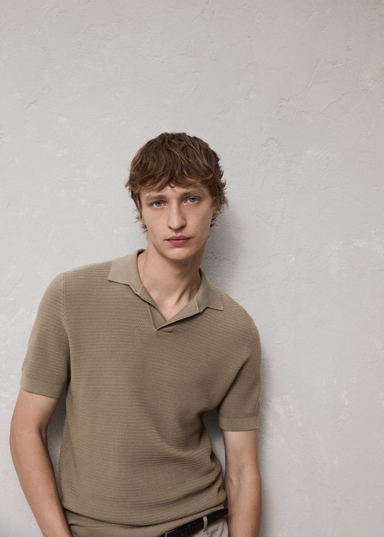 Bawełniana koszulka polo z dzianiny tencel - Szczegóły artykułu 3