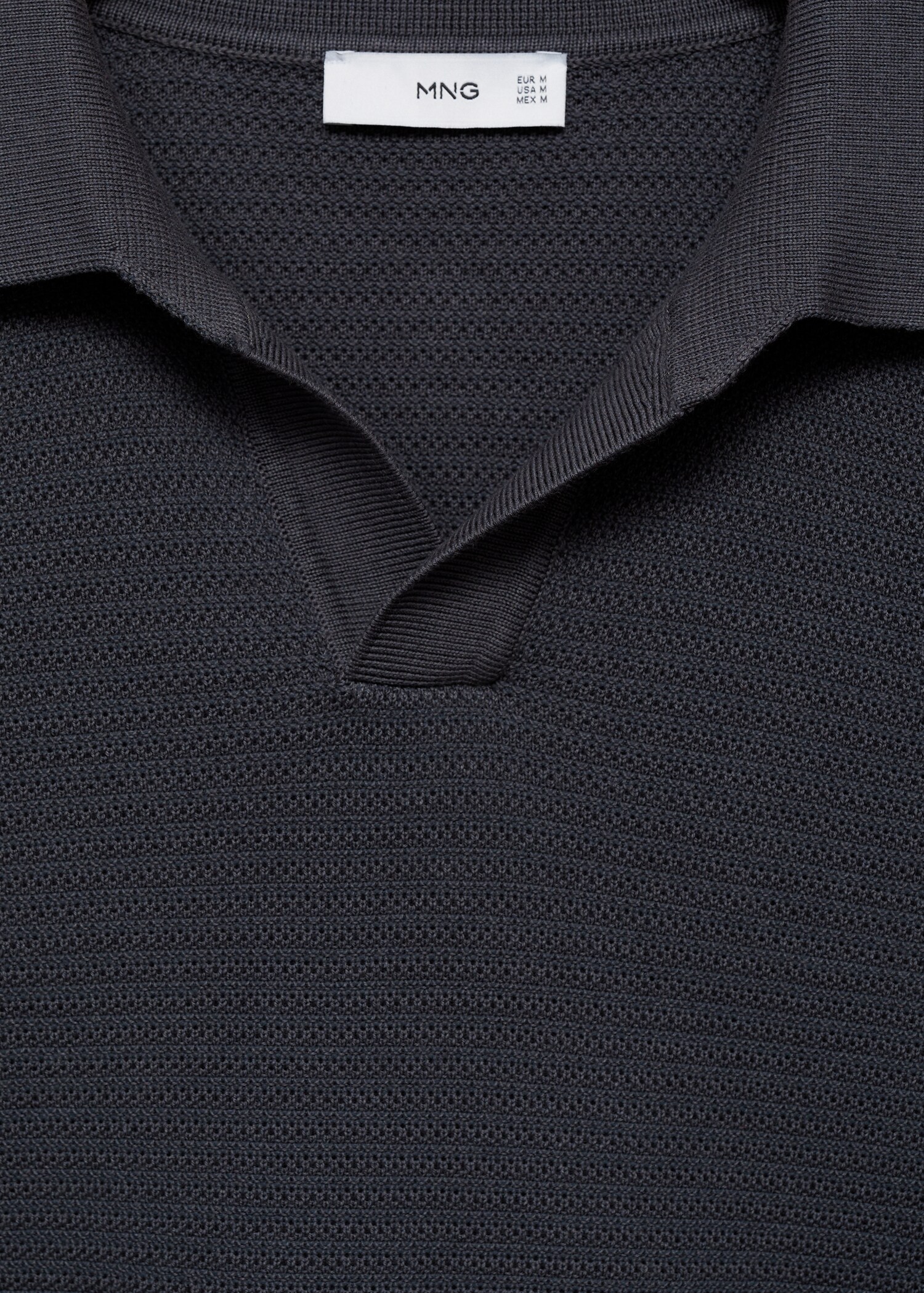 Poloshirt aus Baumwolle mit Tencel in Flechtoptik - Detail des Artikels 8