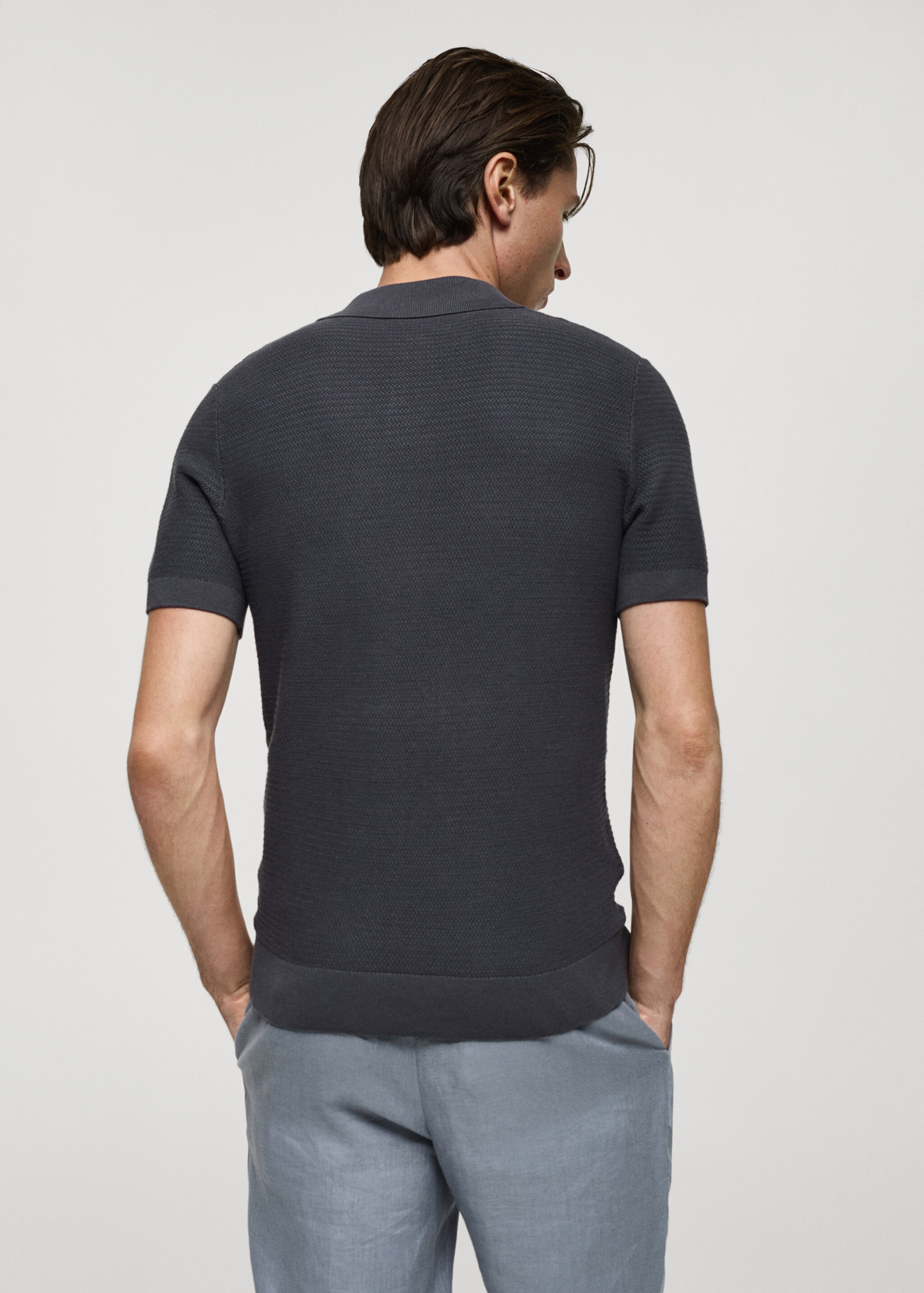 Polo algodón tencel punto trenzado - Reverso del artículo