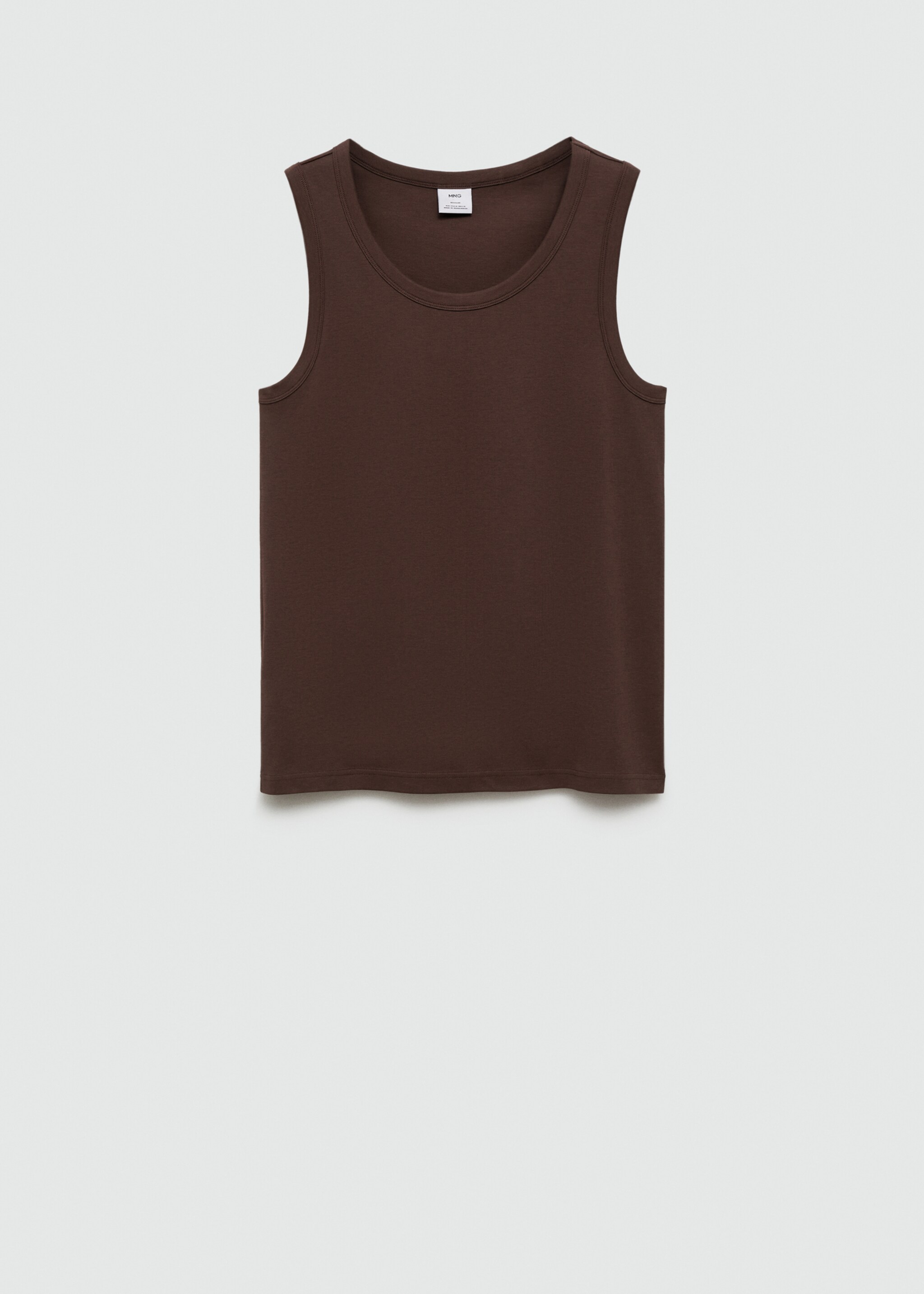100% cotton tank top - Article without model, Burgundy. Ref: 77062538-00.