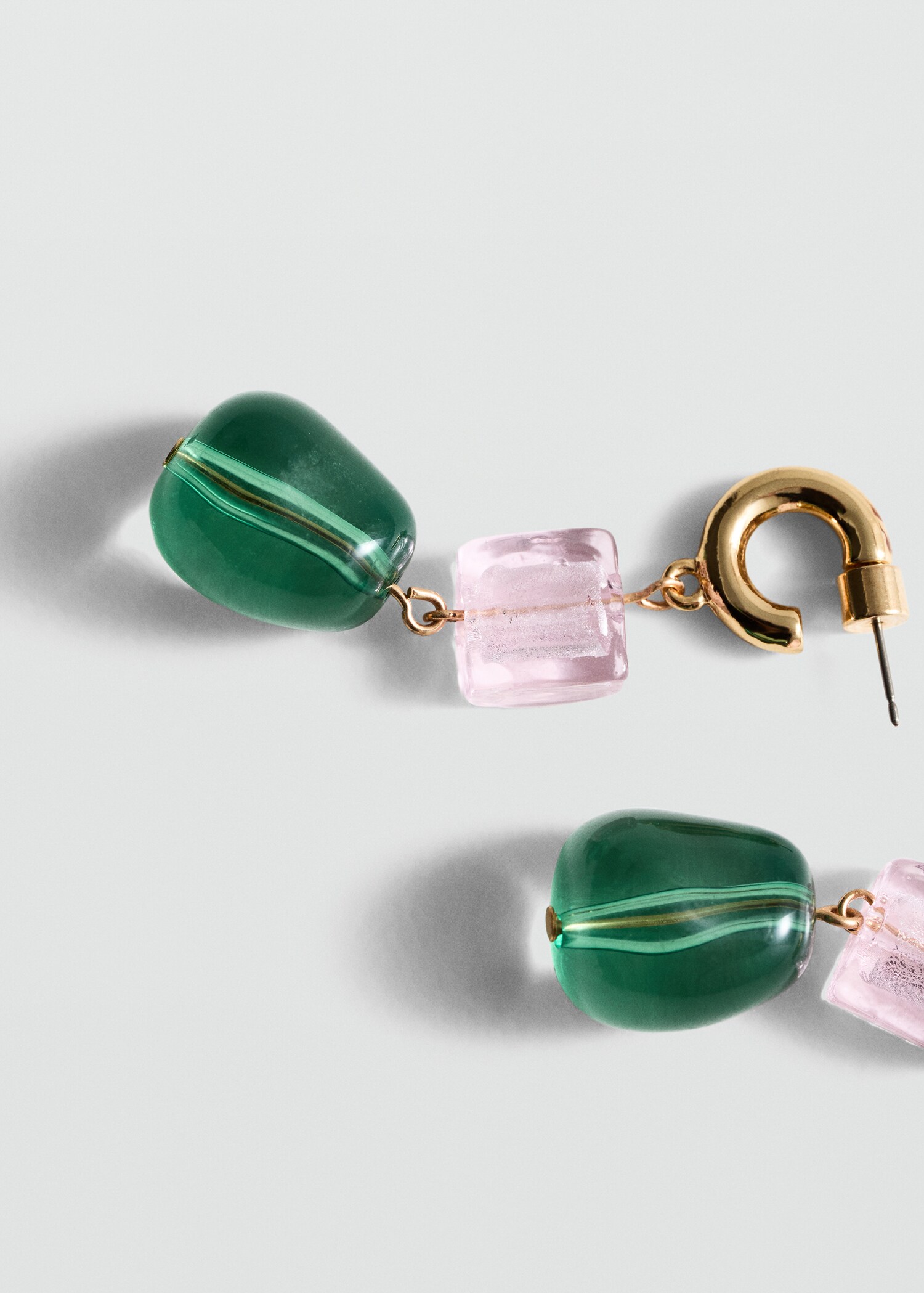 Pendientes cristales combinados - Plano medio