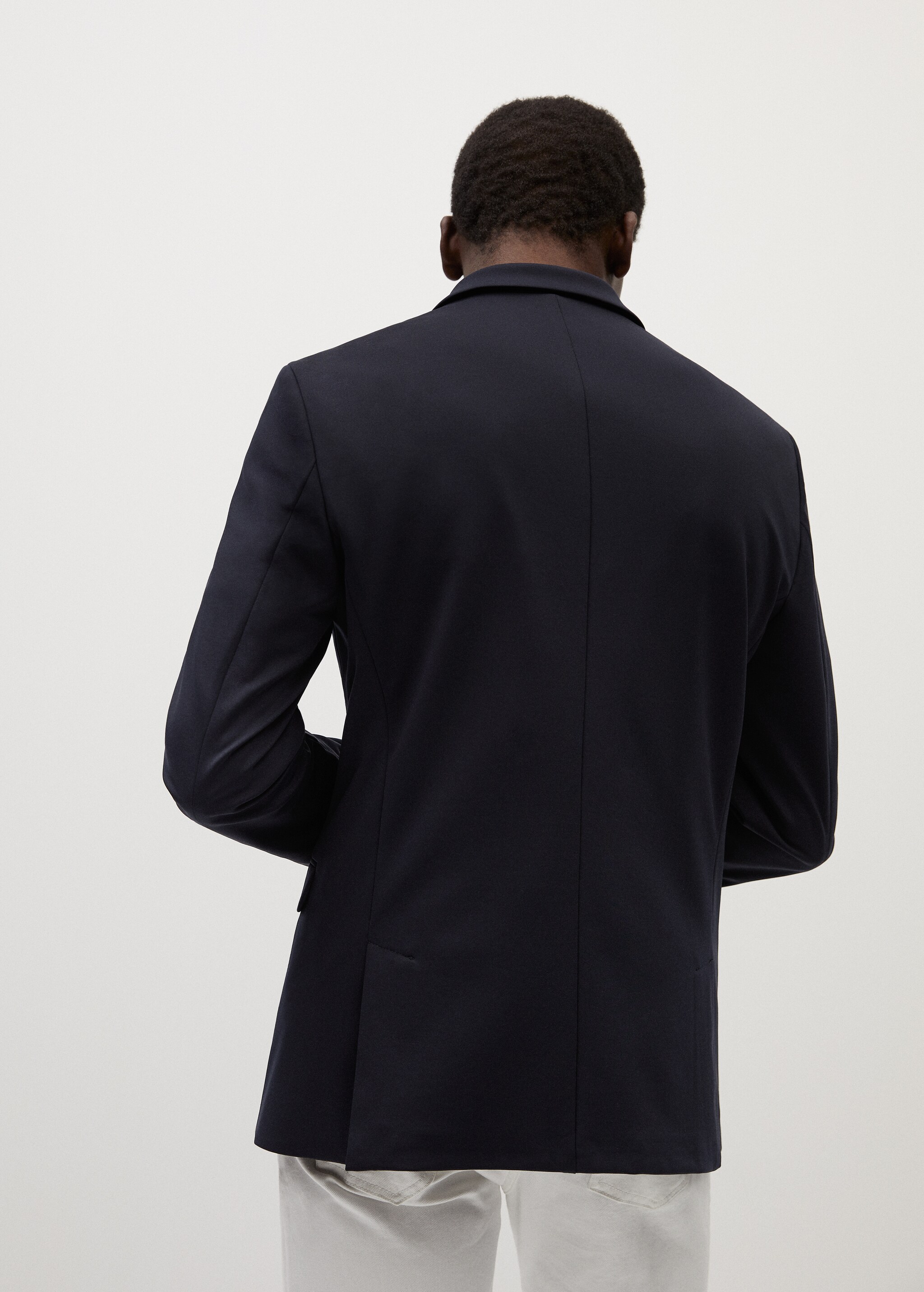 Super slim fit technical fabric blazer - Reverse of the article