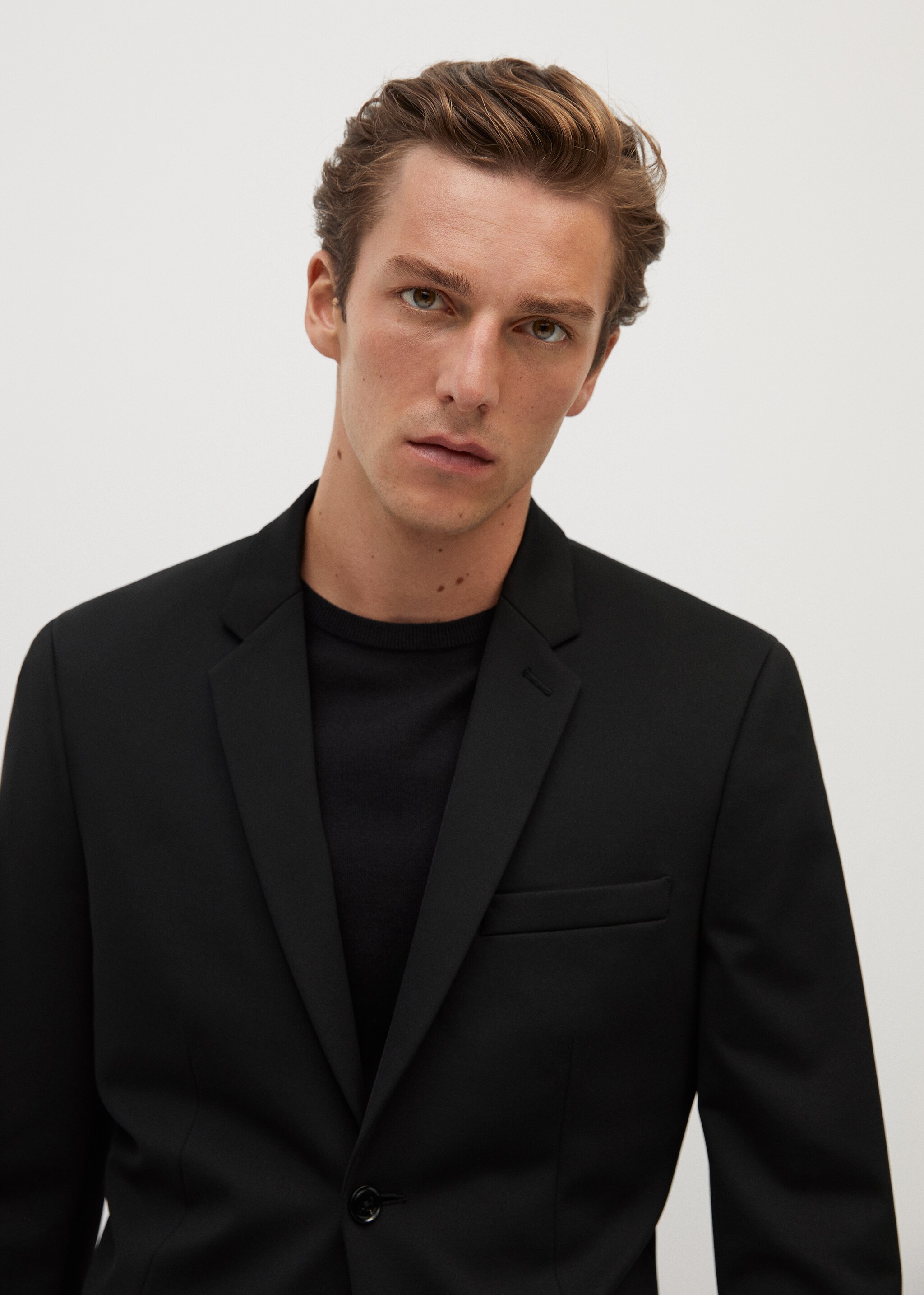 Super slim fit technical fabric blazer - Details of the article 2