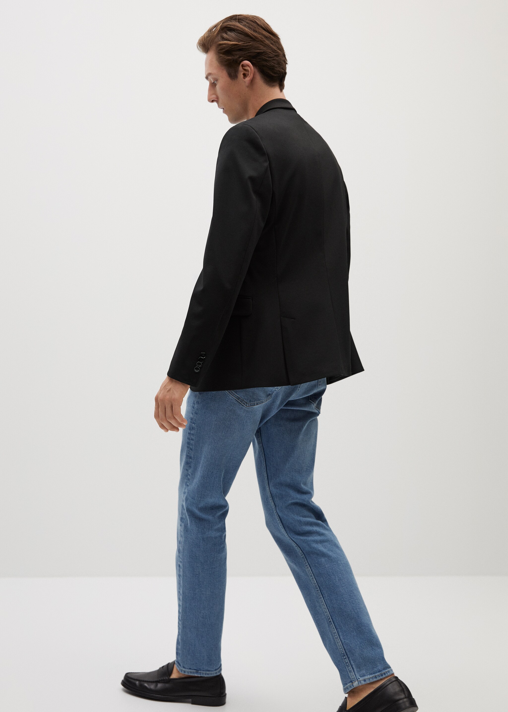 Super slim fit technical fabric blazer - Reverse of the article