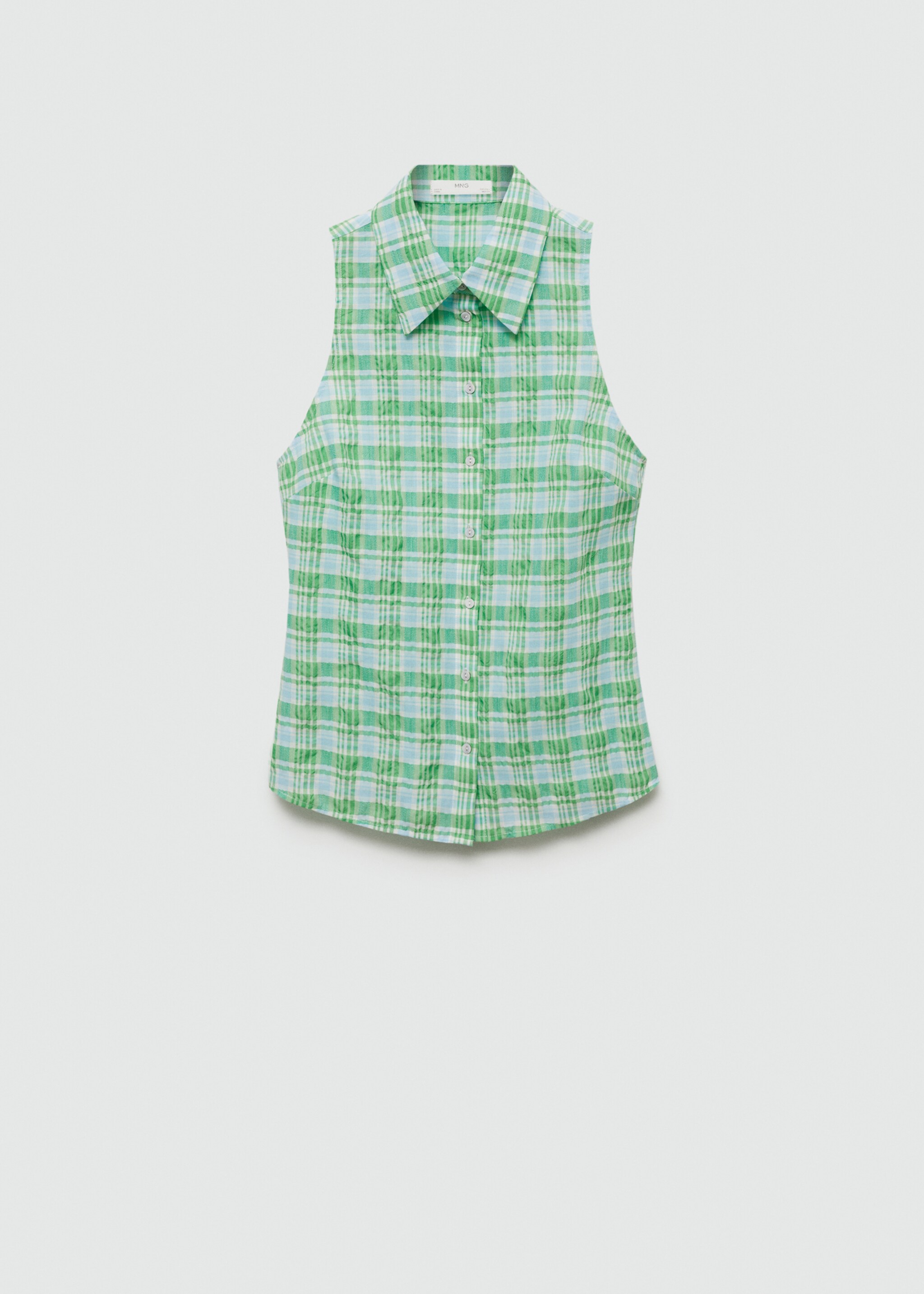 Check sleeveless shirt - Article without model