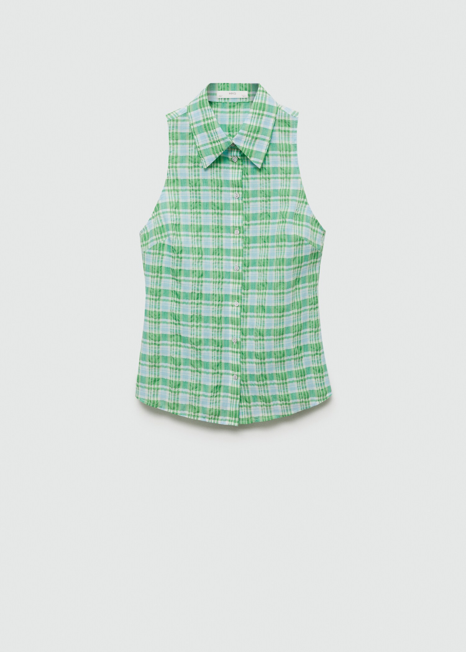 Check sleeveless shirt - Article without model