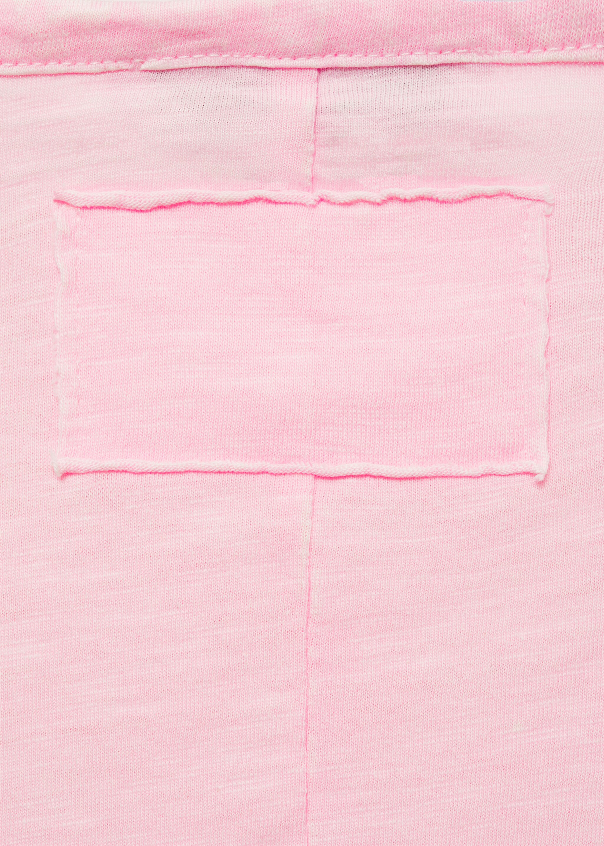 Short-sleeved cotton t-shirt - Details of the article 0, Pastel Pink. Ref: 77062920-00.