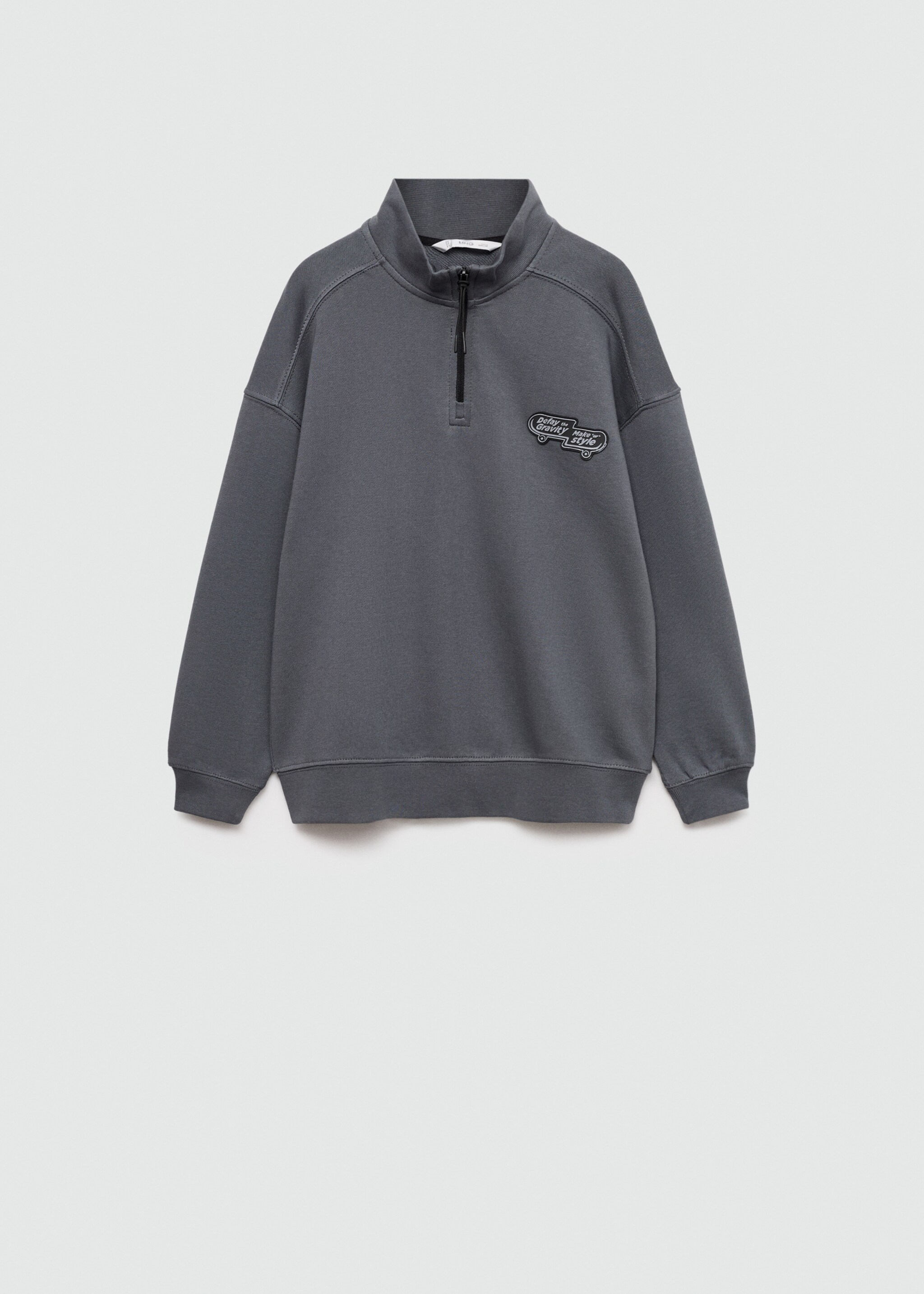 Bluza bawełniana ze wzorem - Artykuł bez modela/modelki, Antracytowy. Ref: 77062921-00.