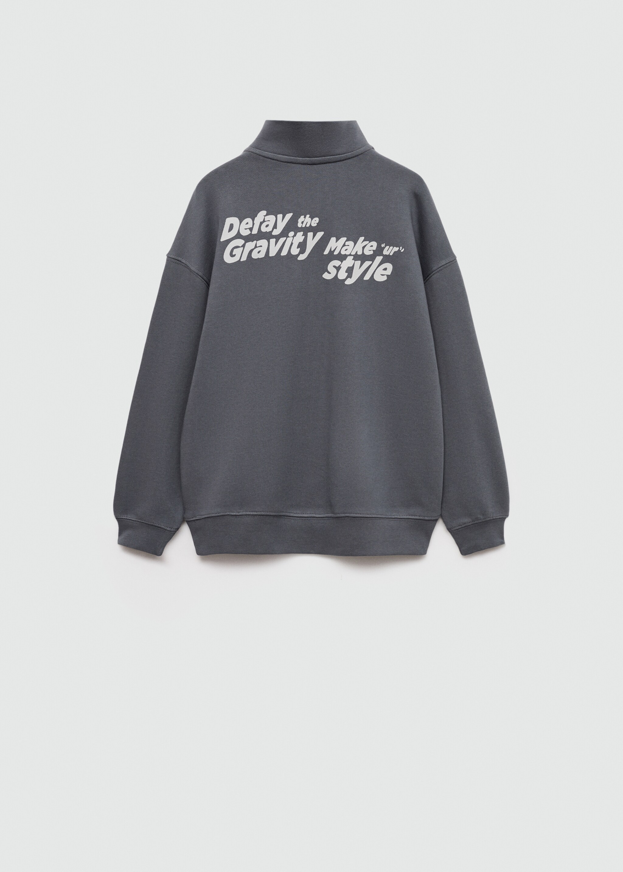 Bluza bawełniana ze wzorem - Tylna strona artykułu, Antracytowy. Ref: 77062921-00.