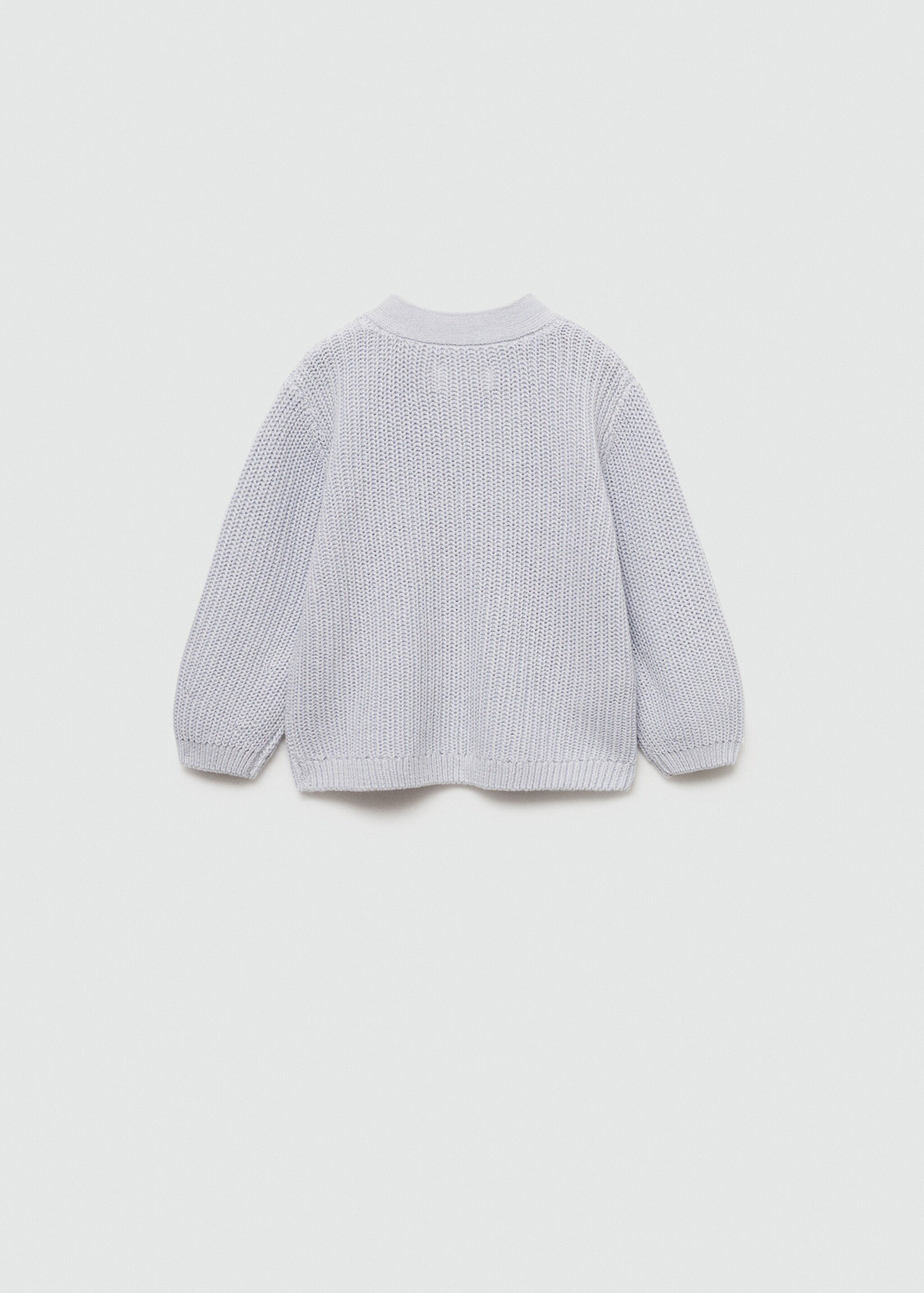 Button knit cardigan - Reverse of the article, Sky Blue. Ref: 77062927-00.