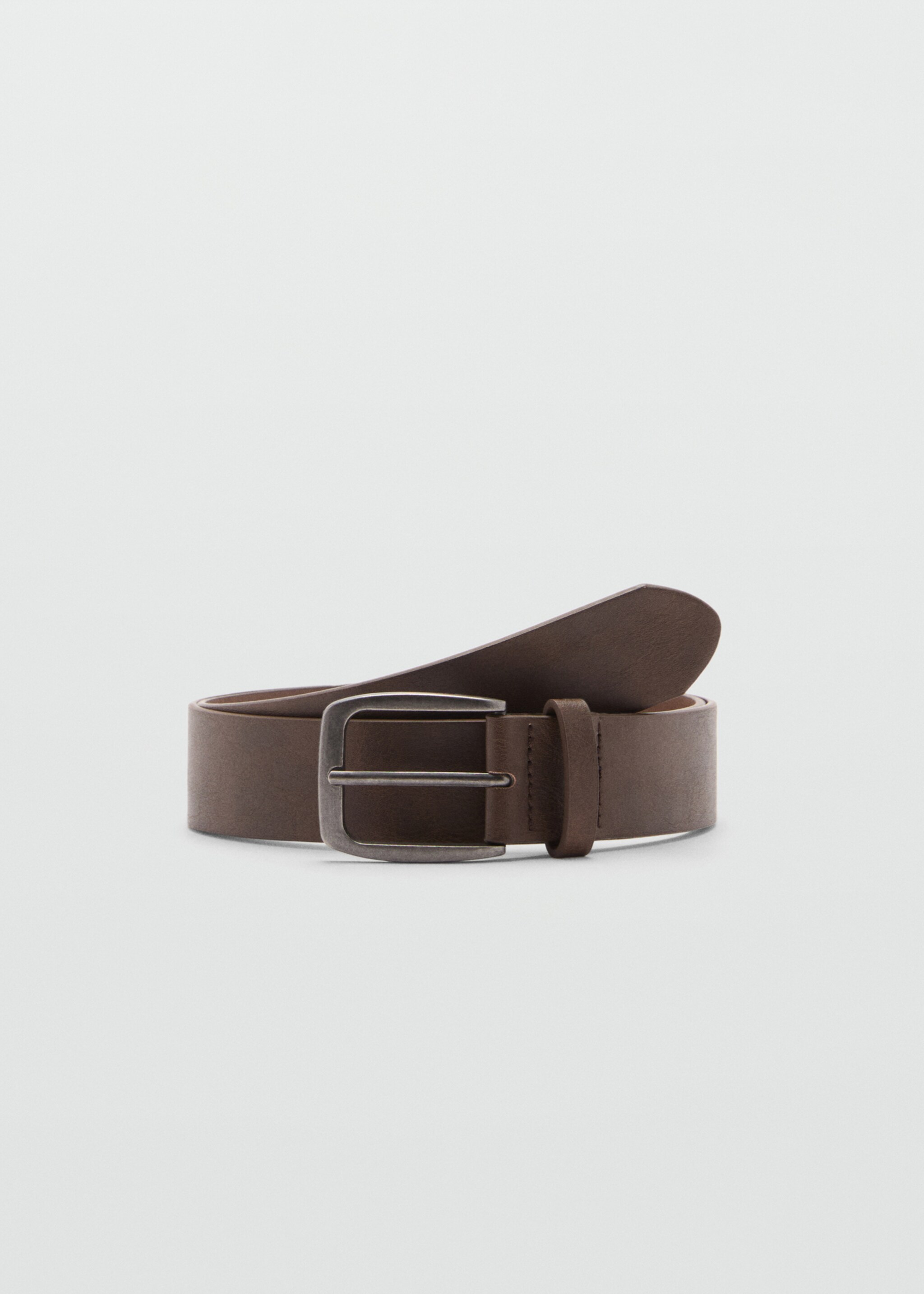 Faux-leather belt - Article without model, Chocolate. Ref: 77062929-00.