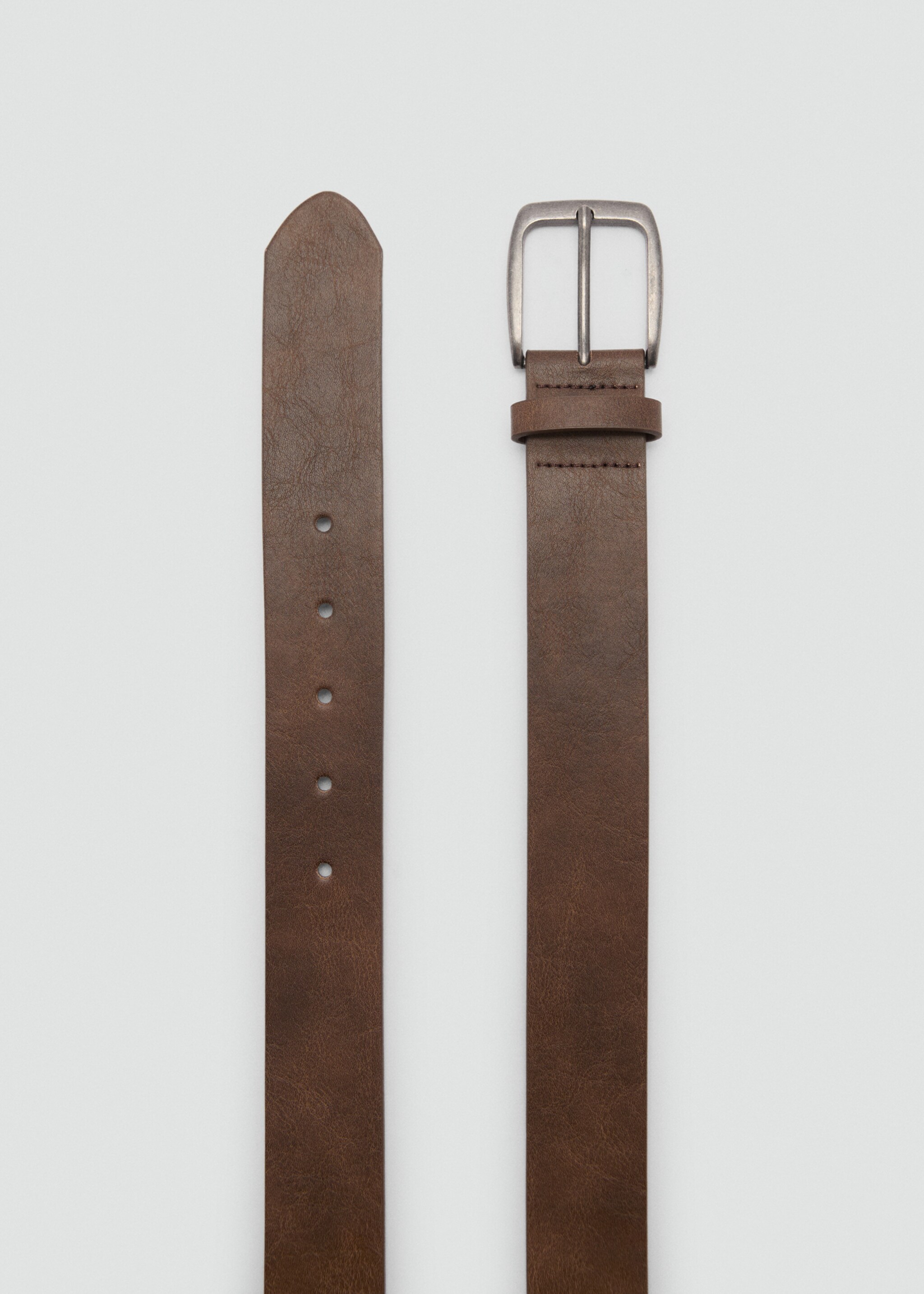Faux-leather belt - Details of the article 1, Chocolate. Ref: 77062929-00.