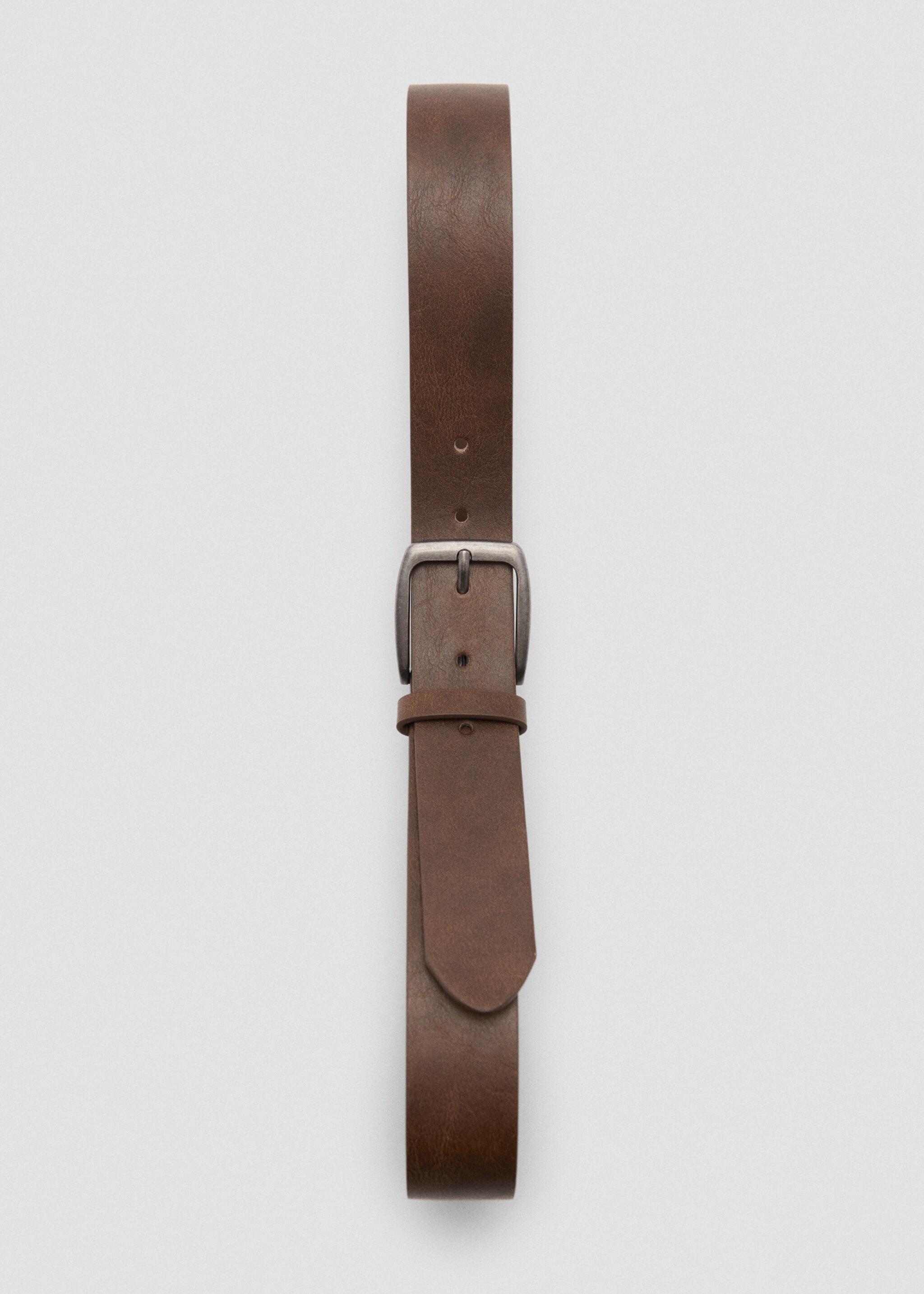 Faux-leather belt - Details of the article 2, Chocolate. Ref: 77062929-00.