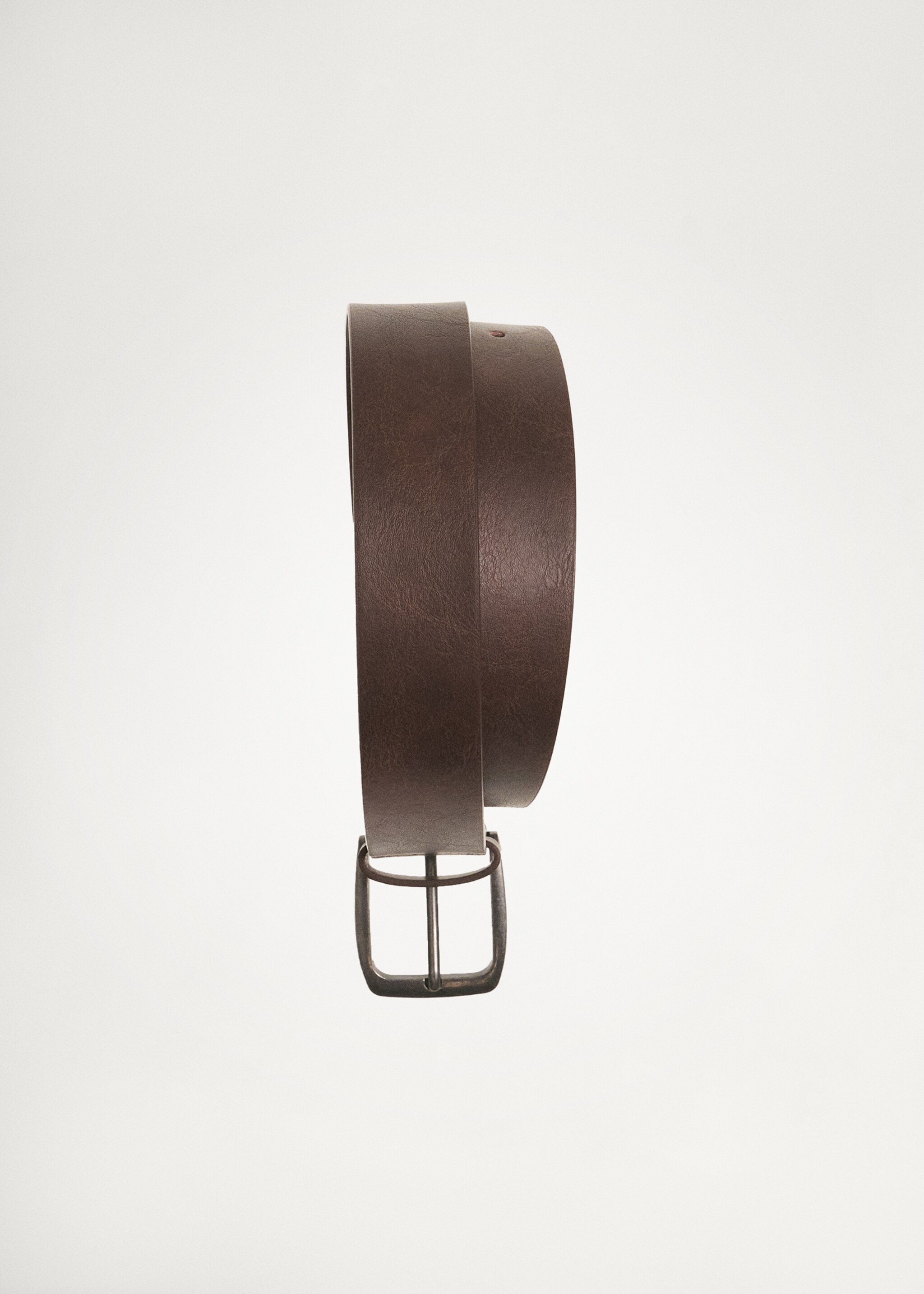Faux-leather belt - Details of the article 5, Chocolate. Ref: 77062929-00.