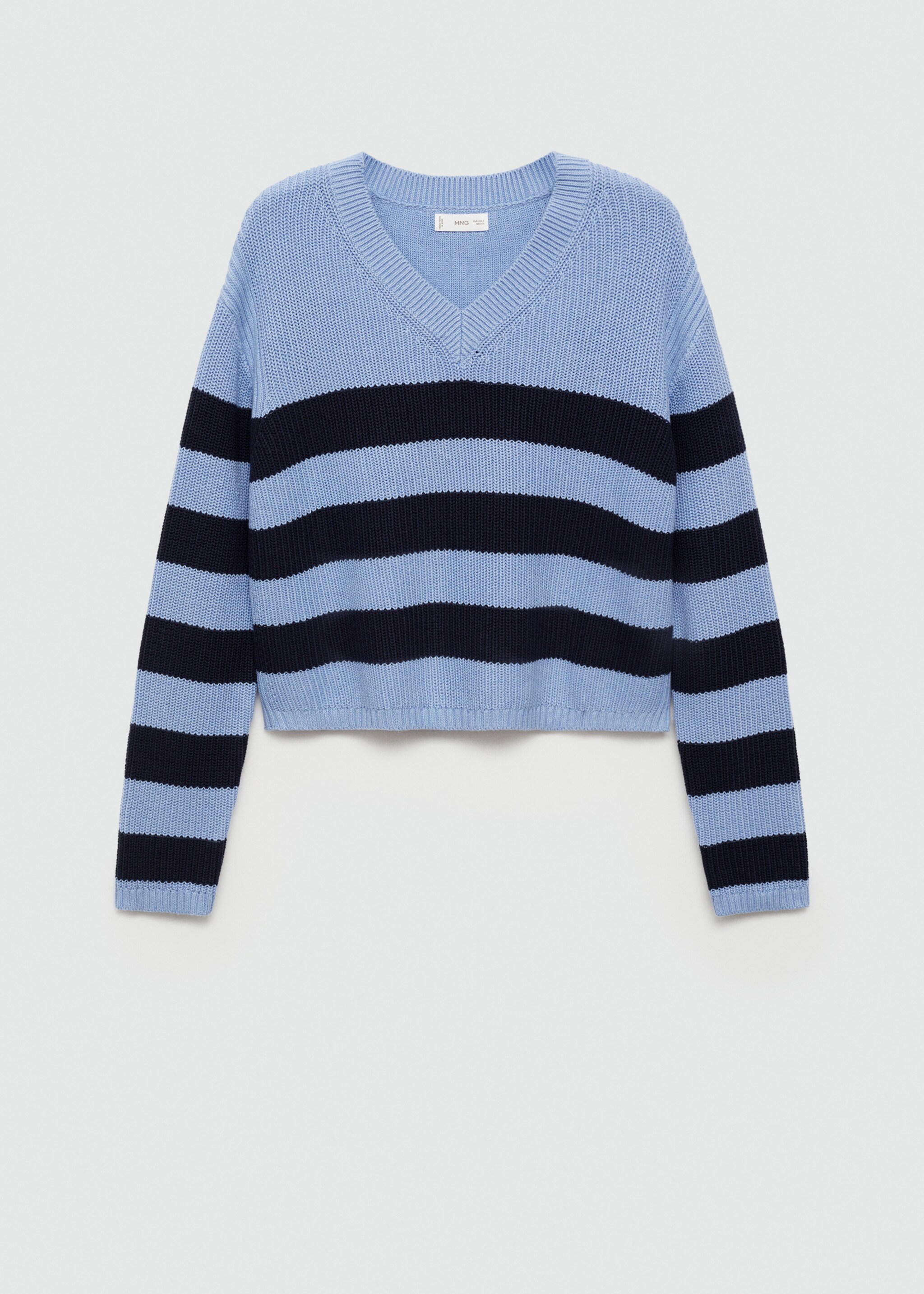 Striped sweater - Article without model, Blue. Ref: 77062931-00.