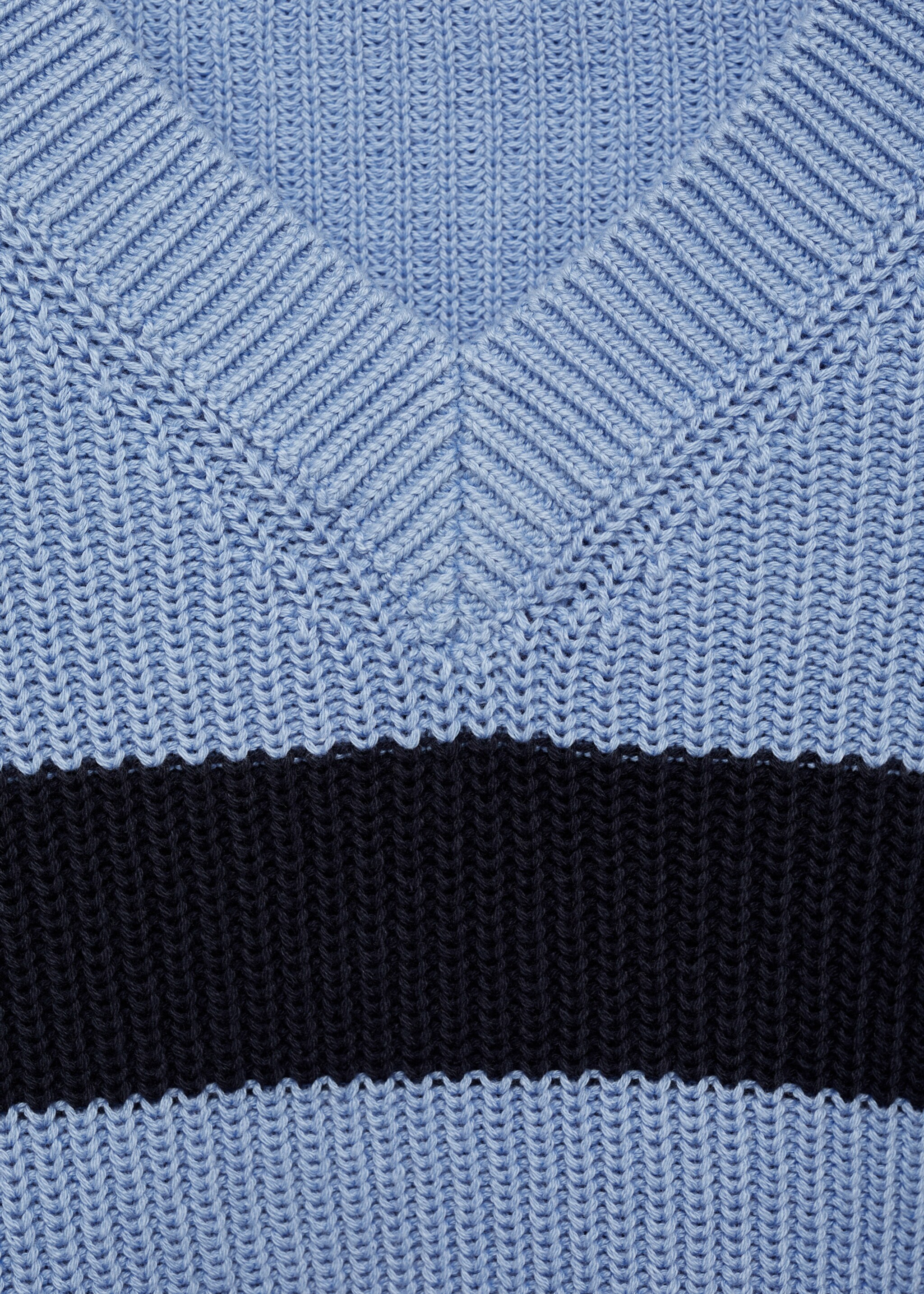 Striped sweater - Details of the article 8, Blue. Ref: 77062931-00.