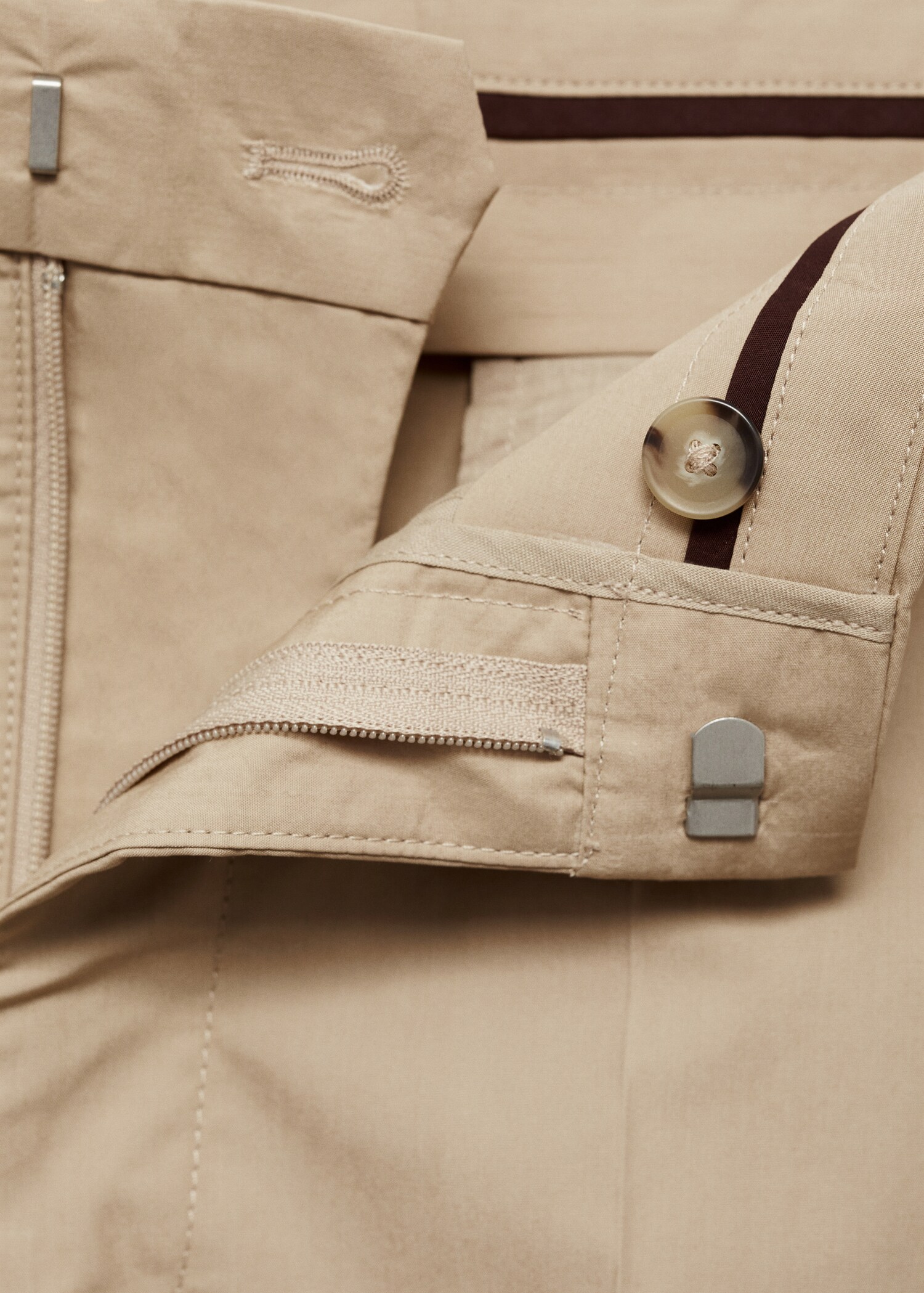 Regular fit hlače od 100 % pamuka - Detalji artikla 0