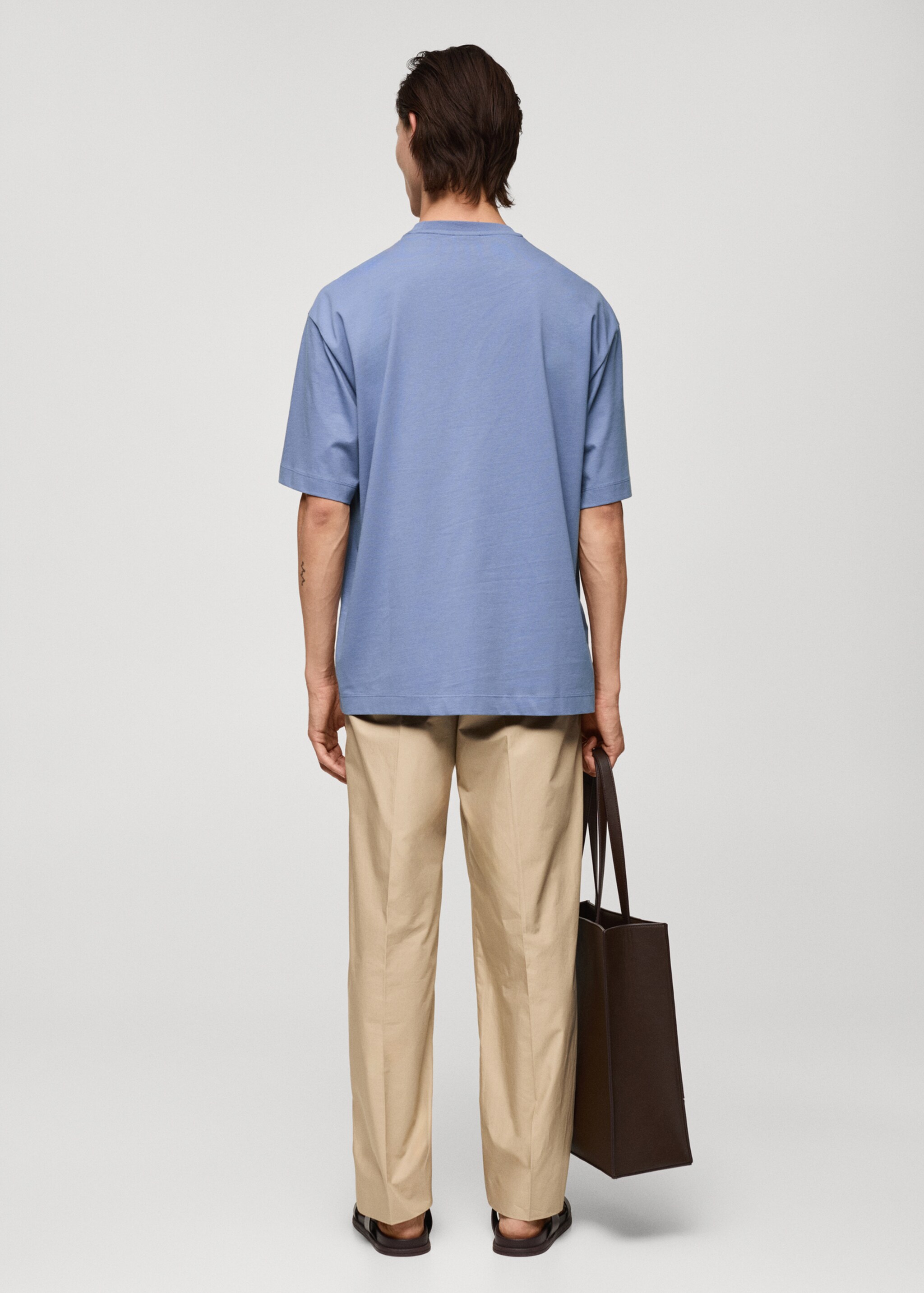 Pantaloni regular fit din bumbac 100 % - Spatele articolului
