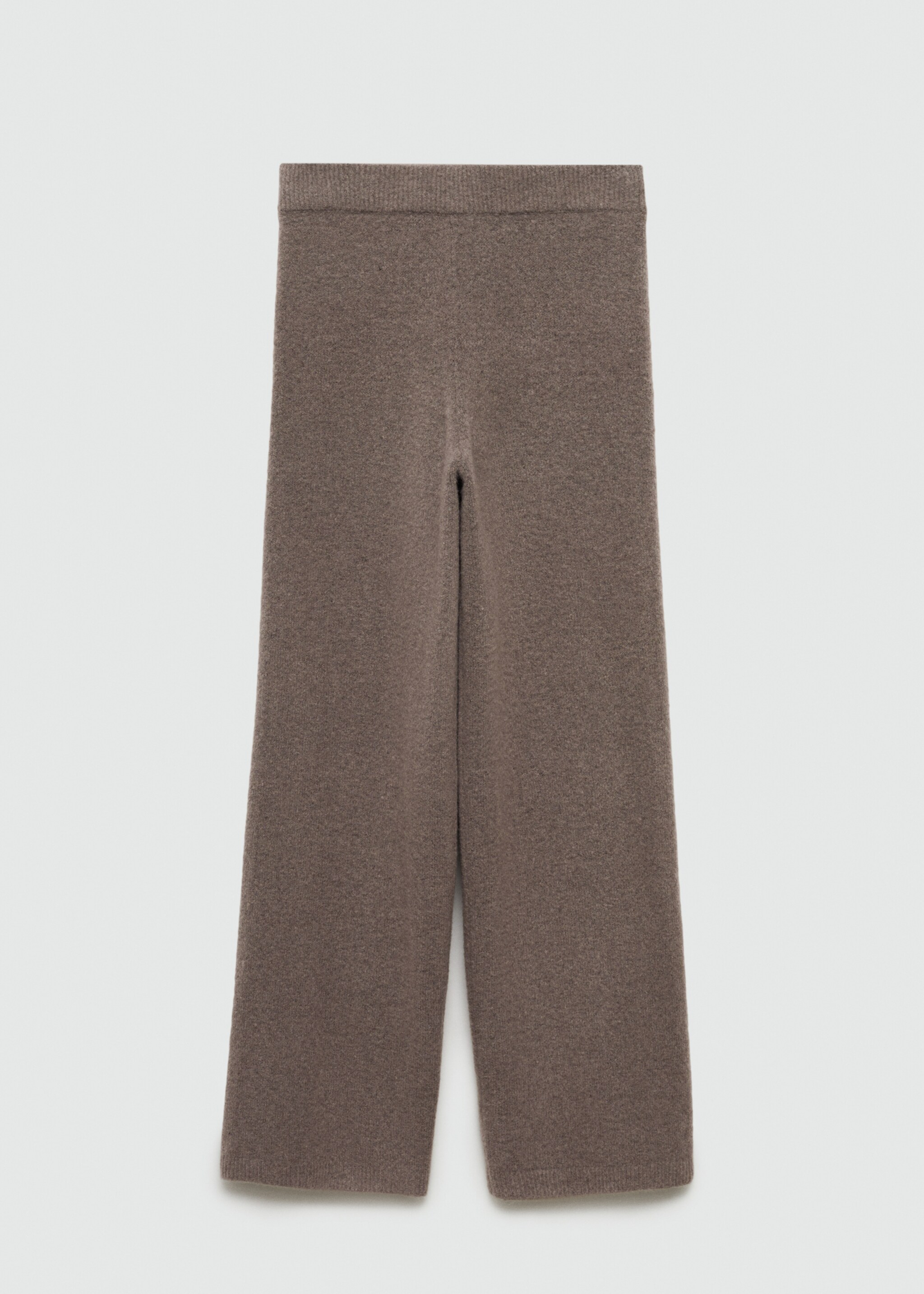 Straight knitted trousers - Article without model, Brown. Ref: 77063266-00.