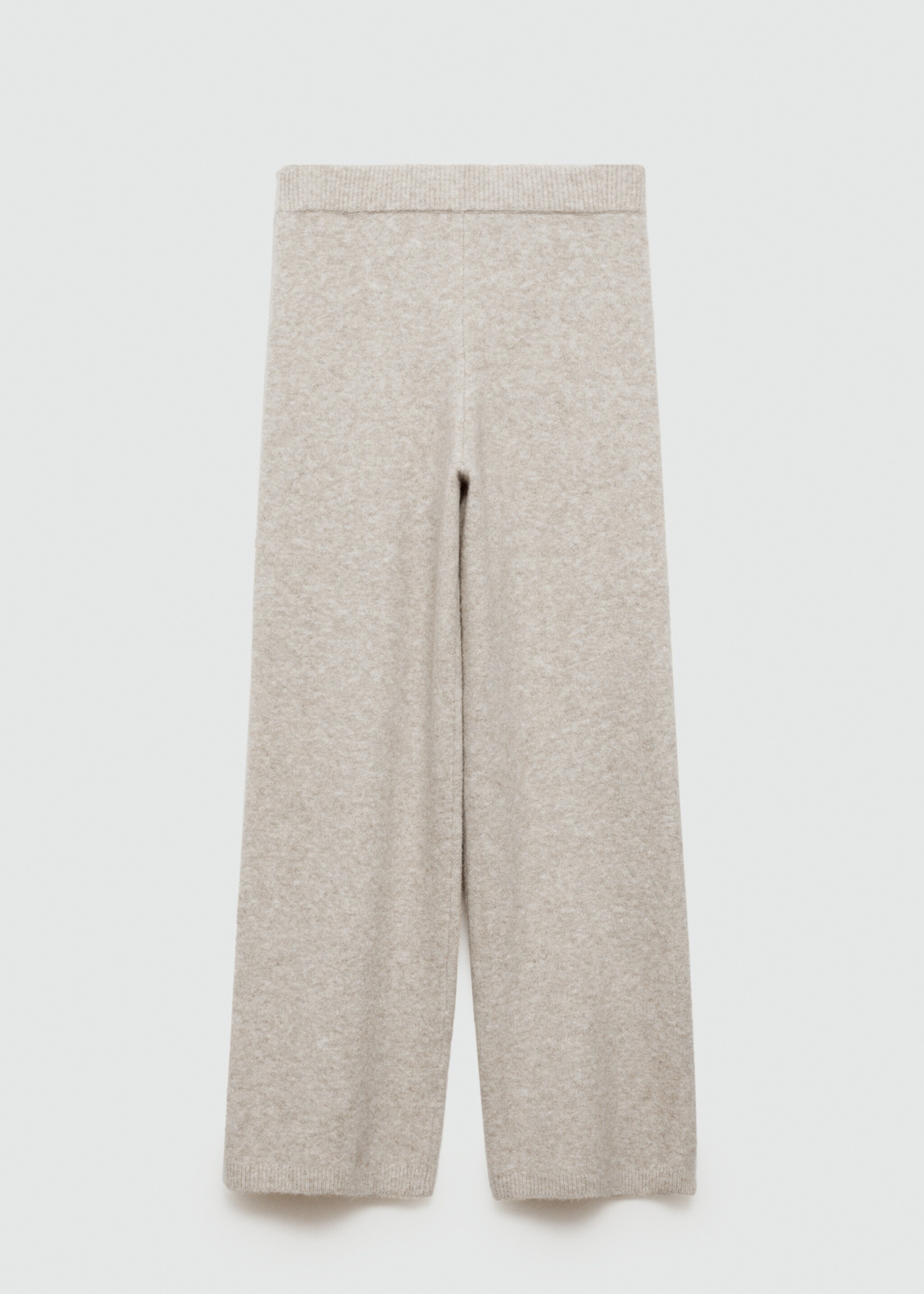 Straight knitted trousers - Article without model, Light/Pastel Brown. Ref: 77063266-00.