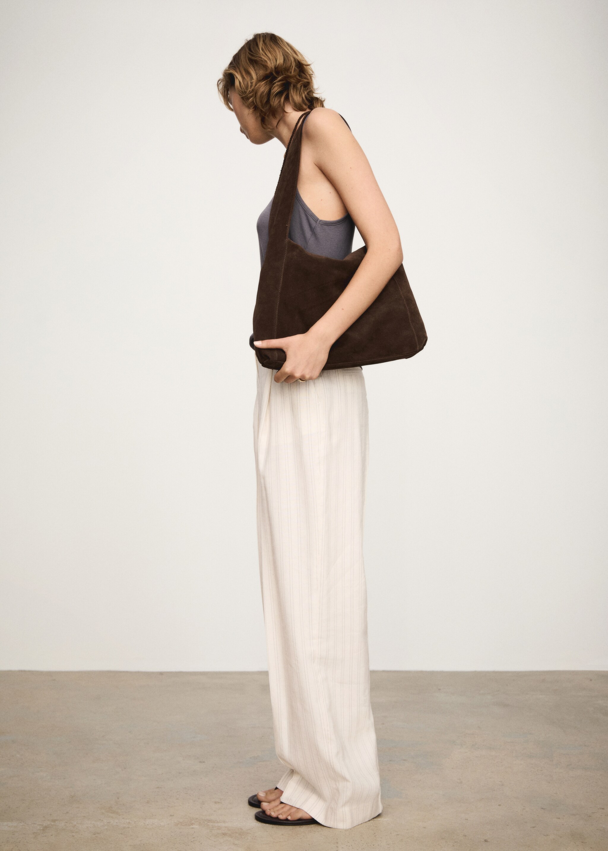 Straight striped trousers - Details of the article 6