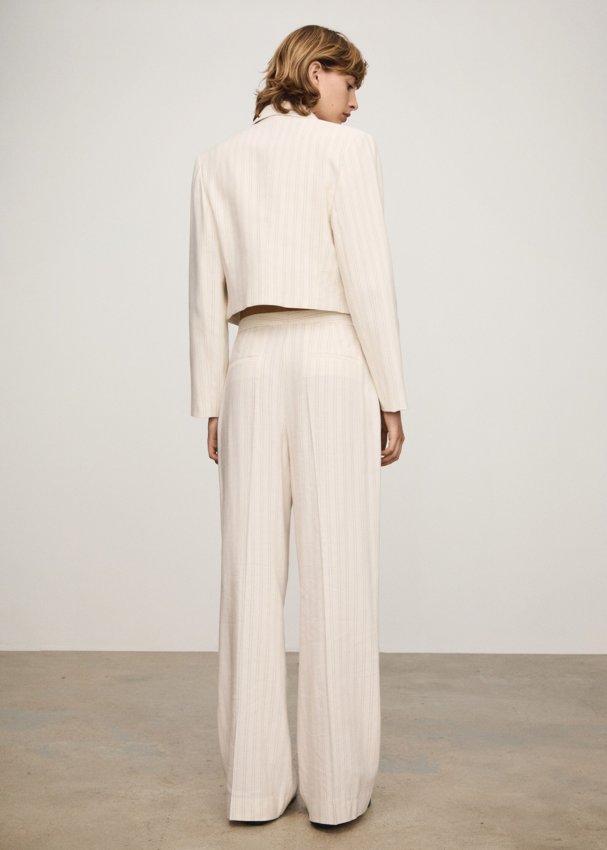 Straight striped trousers - Reverse of the article