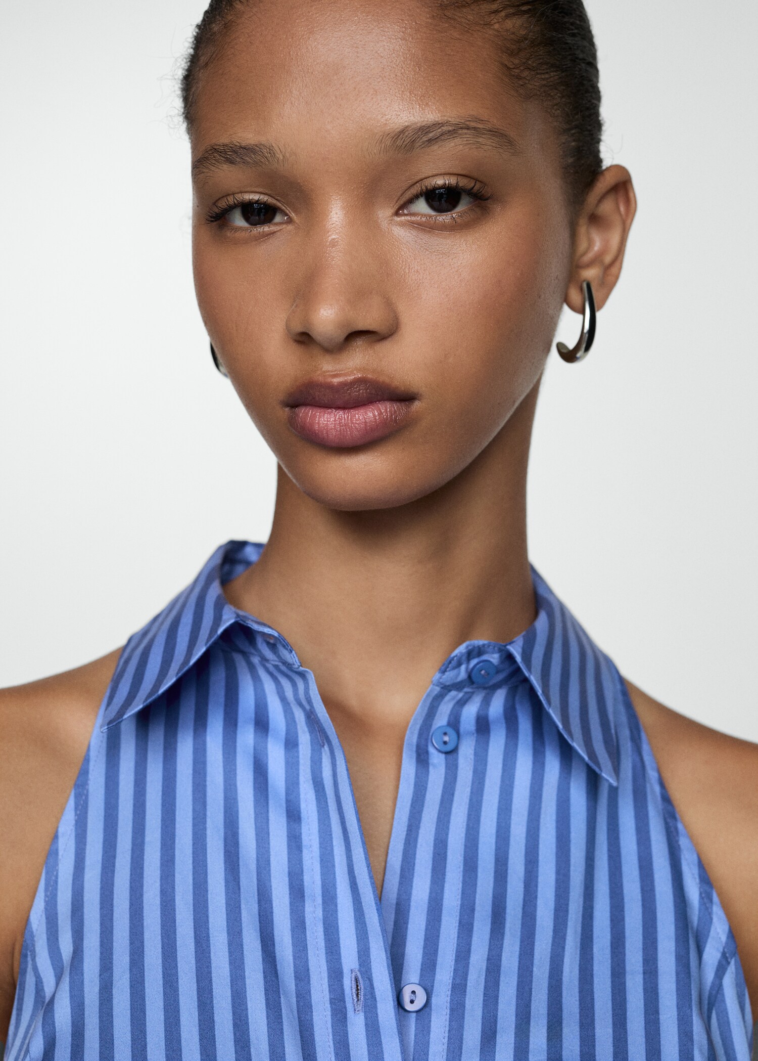 Striped shirt dress - Details of the article 1