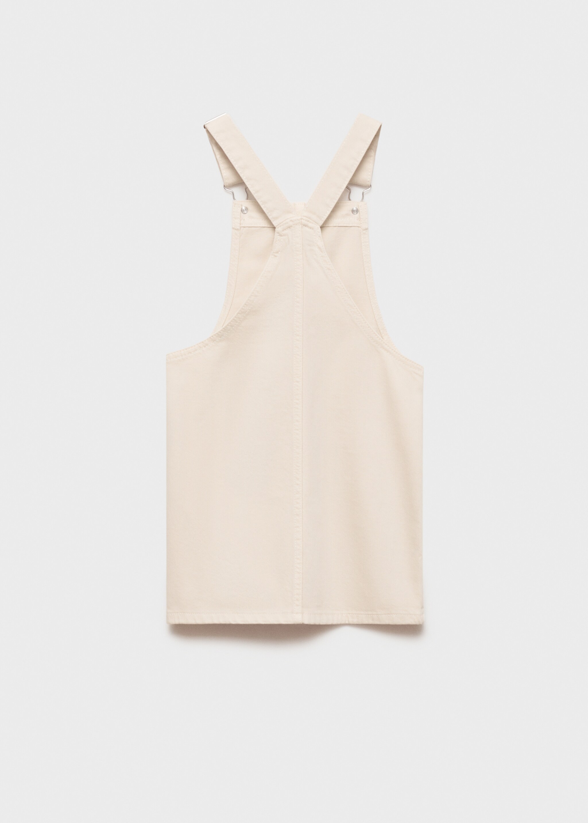 Short denim pinafore - Reverse of the article