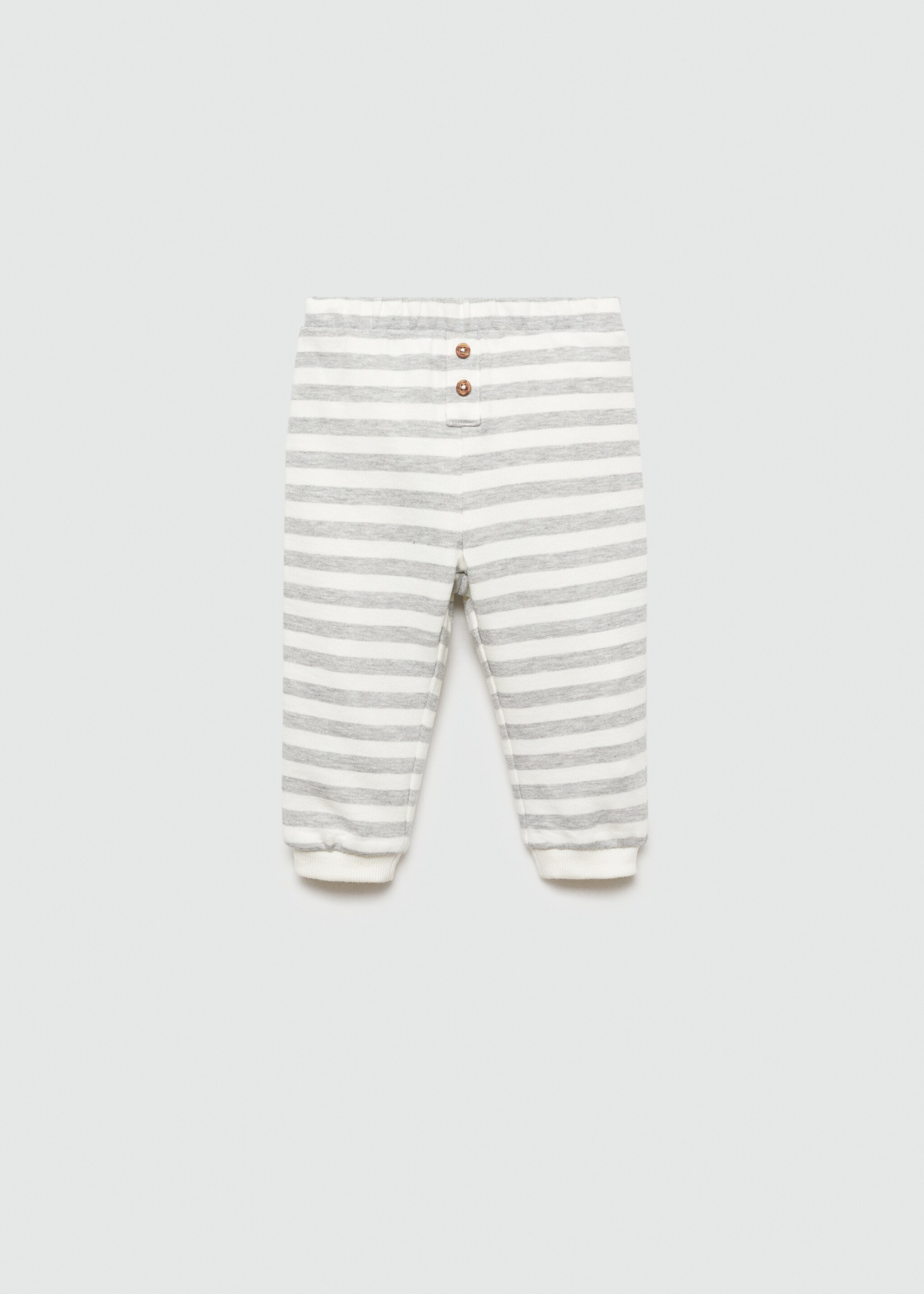 Striped cotton trousers - Article without model, Medium Heather Grey. Ref: 77063668-00.