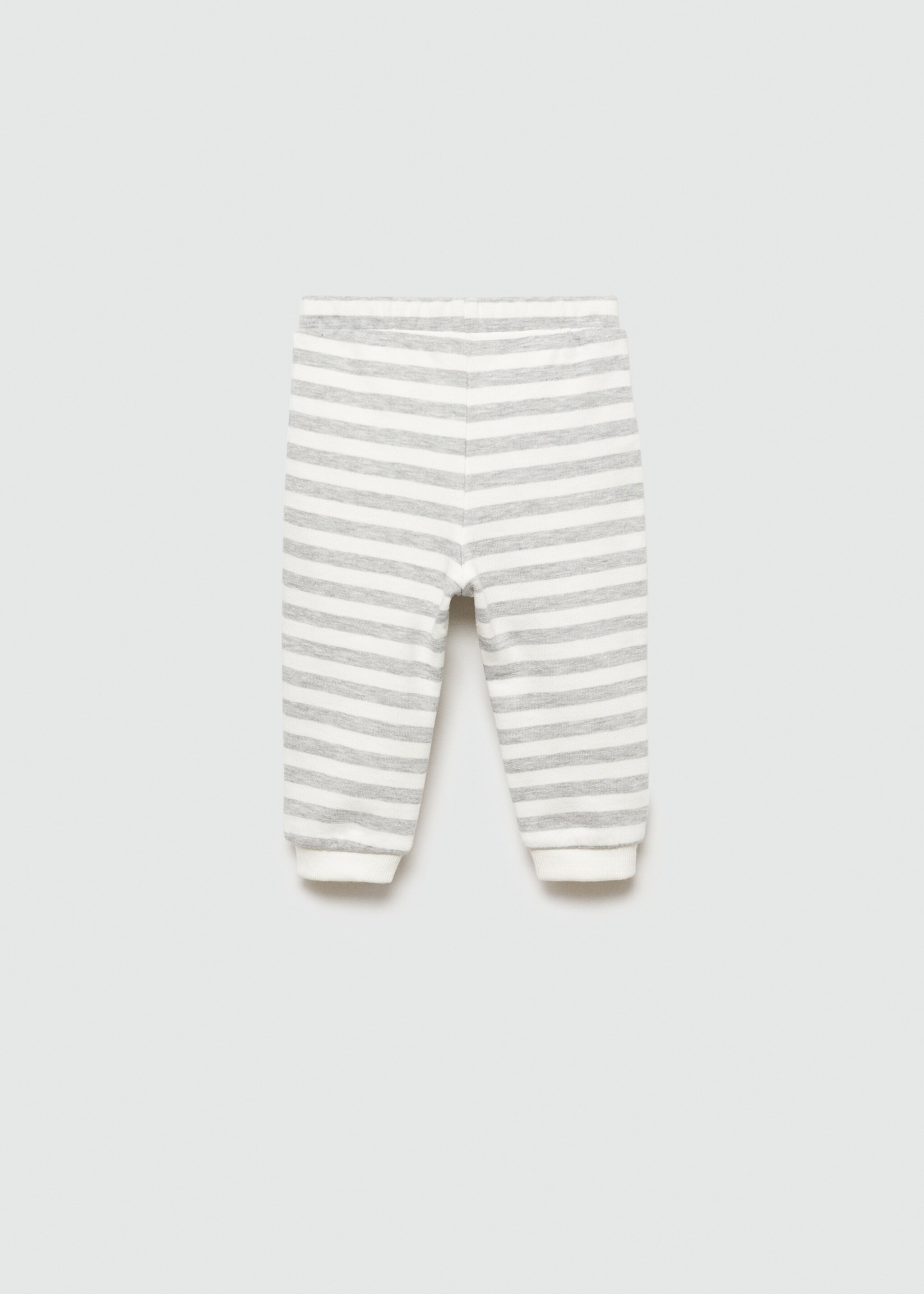 Striped cotton trousers - Reverse of the article, Medium Heather Grey. Ref: 77063668-00.