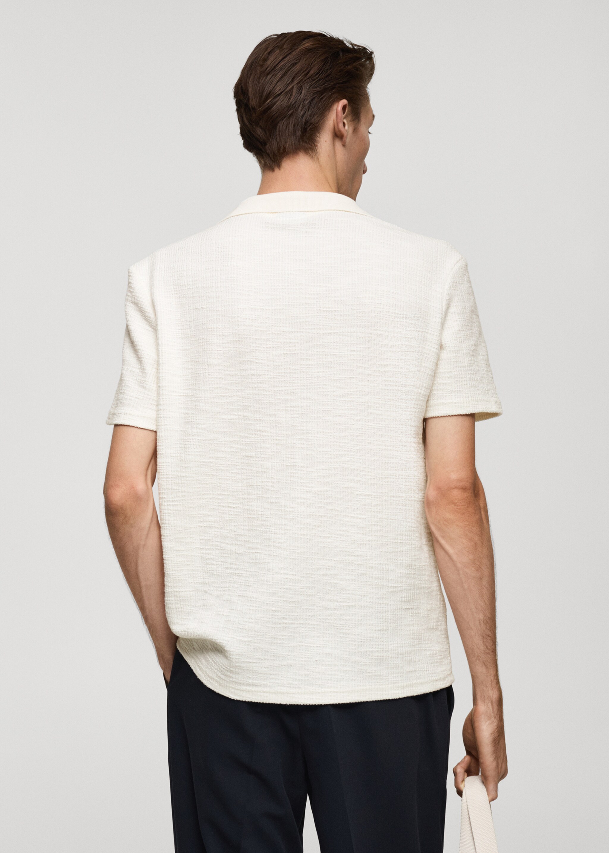 Strukturiertes Baumwoll-T-Shirt - Rückseite des Artikels