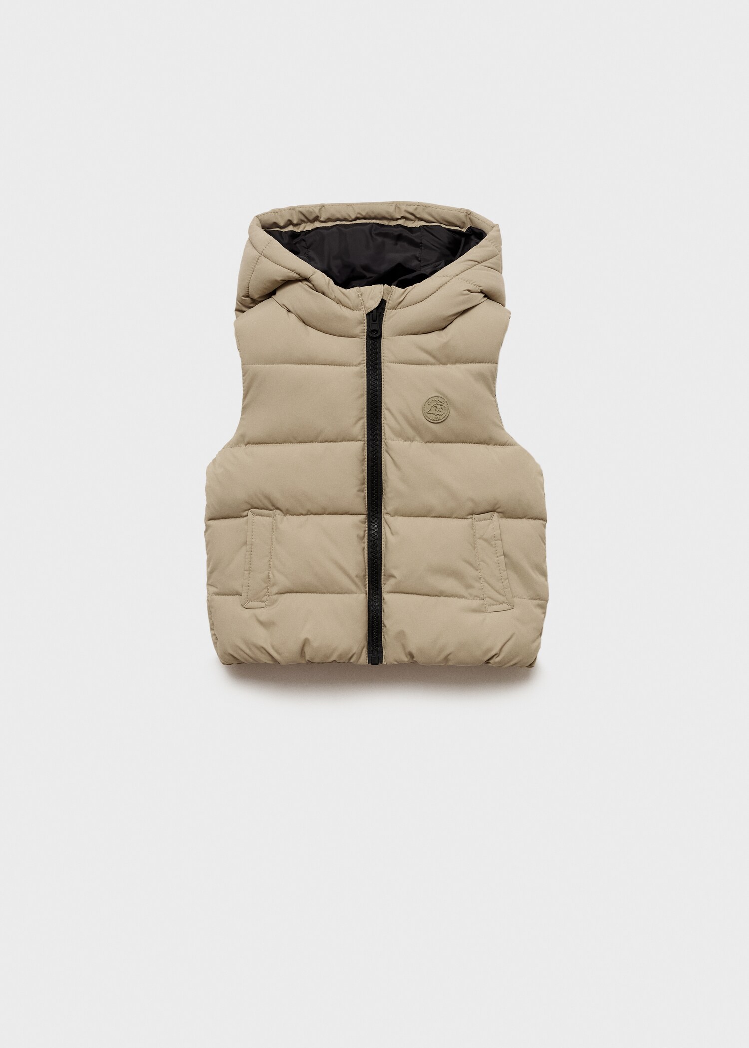 Quilted gilet with hood - Article without model