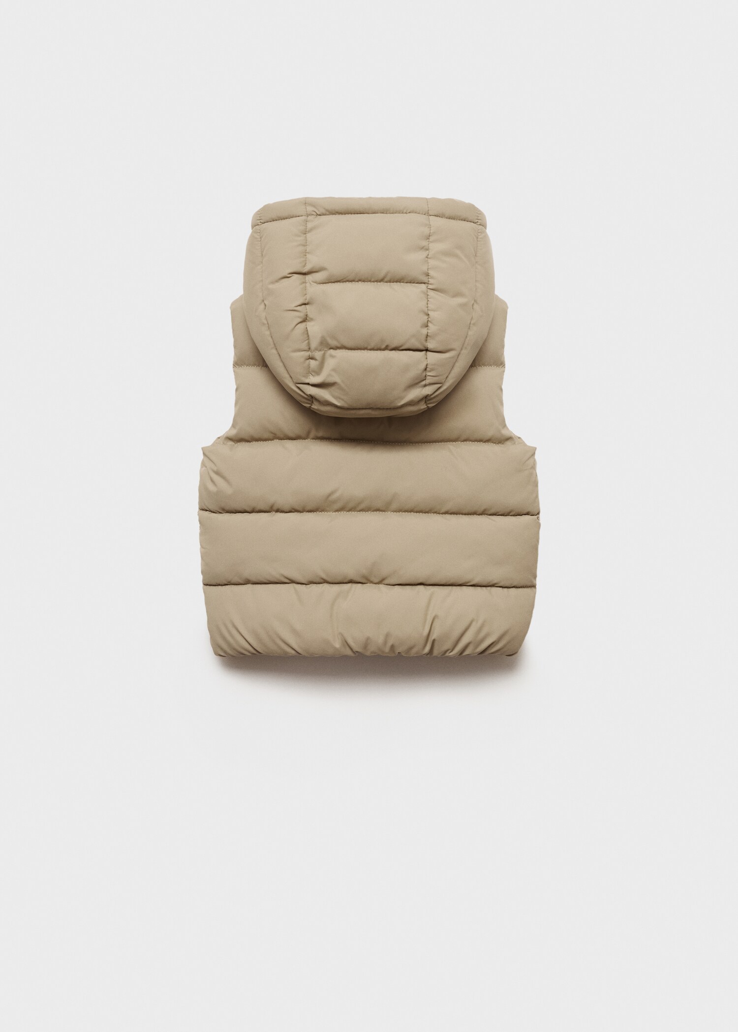 Quilted gilet with hood - Reverse of the article