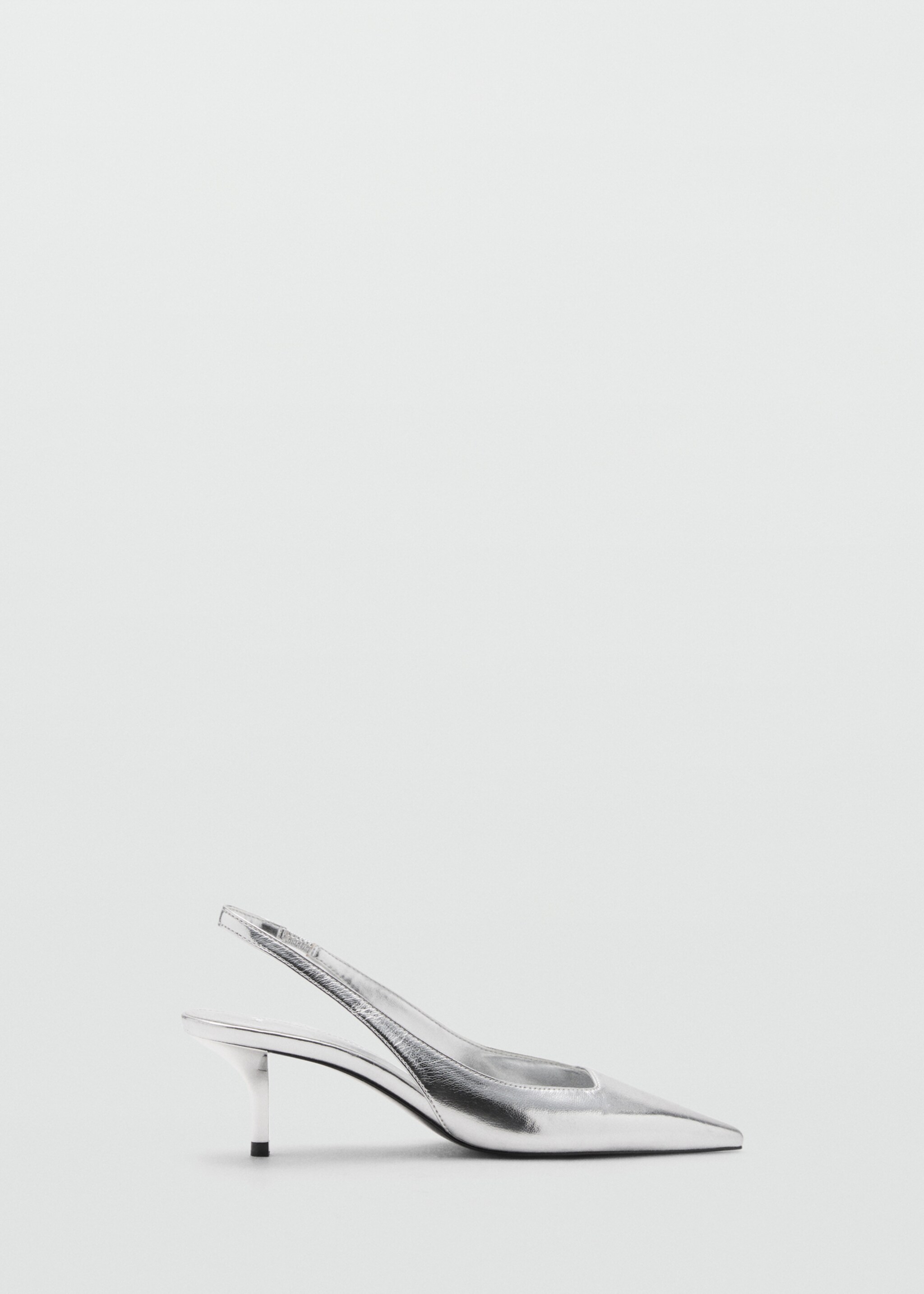 Metallic sling back shoes - Article without model, Silver. Ref: 77064011-00.