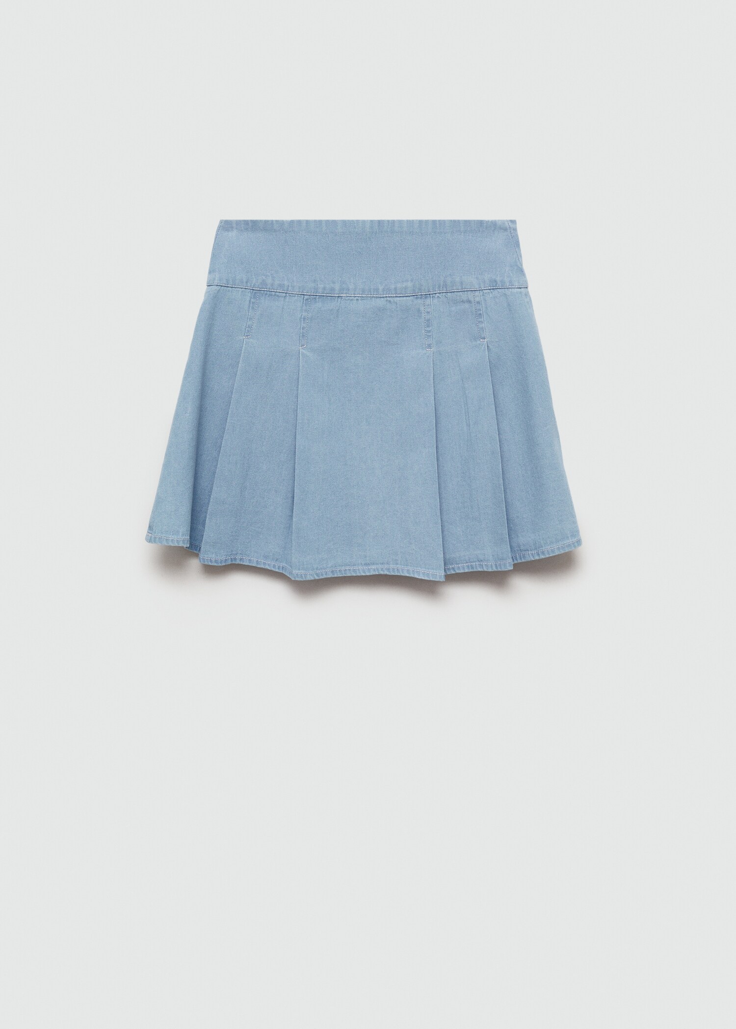 Denim minirok met plooien - Artikel zonder model