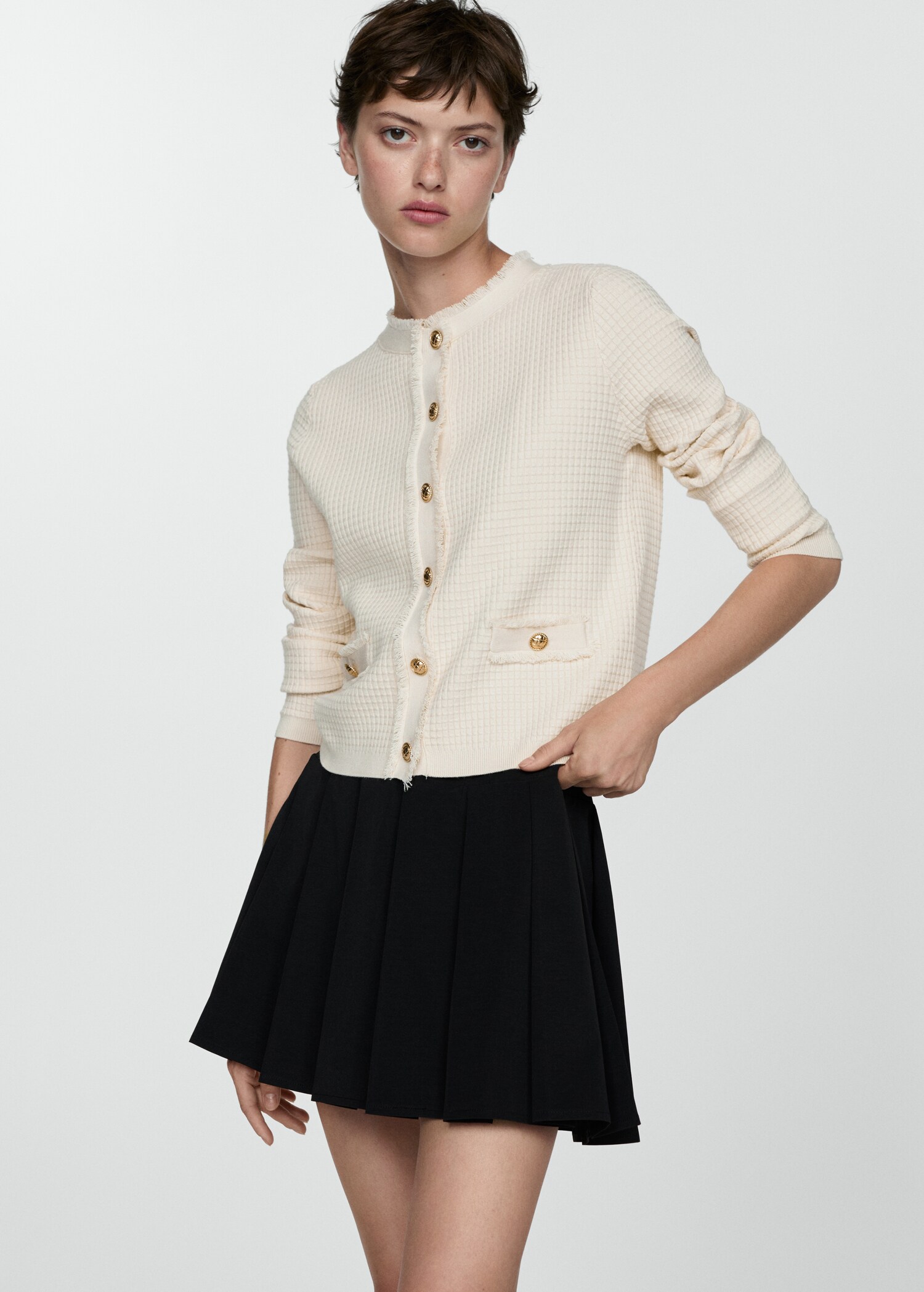 Button knit cardigan - Medium plane