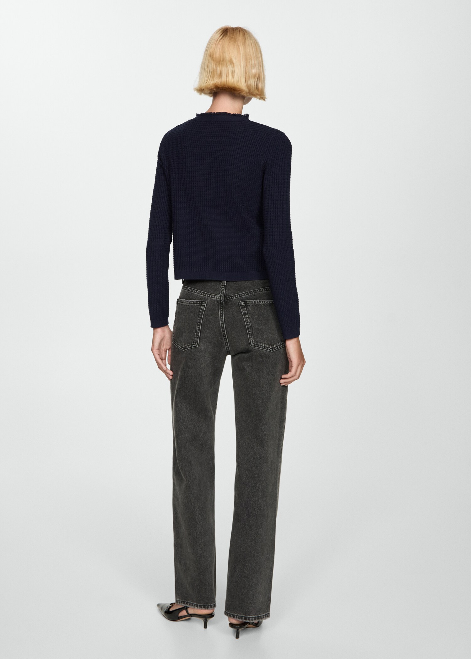 Button knit cardigan - Reverse of the article