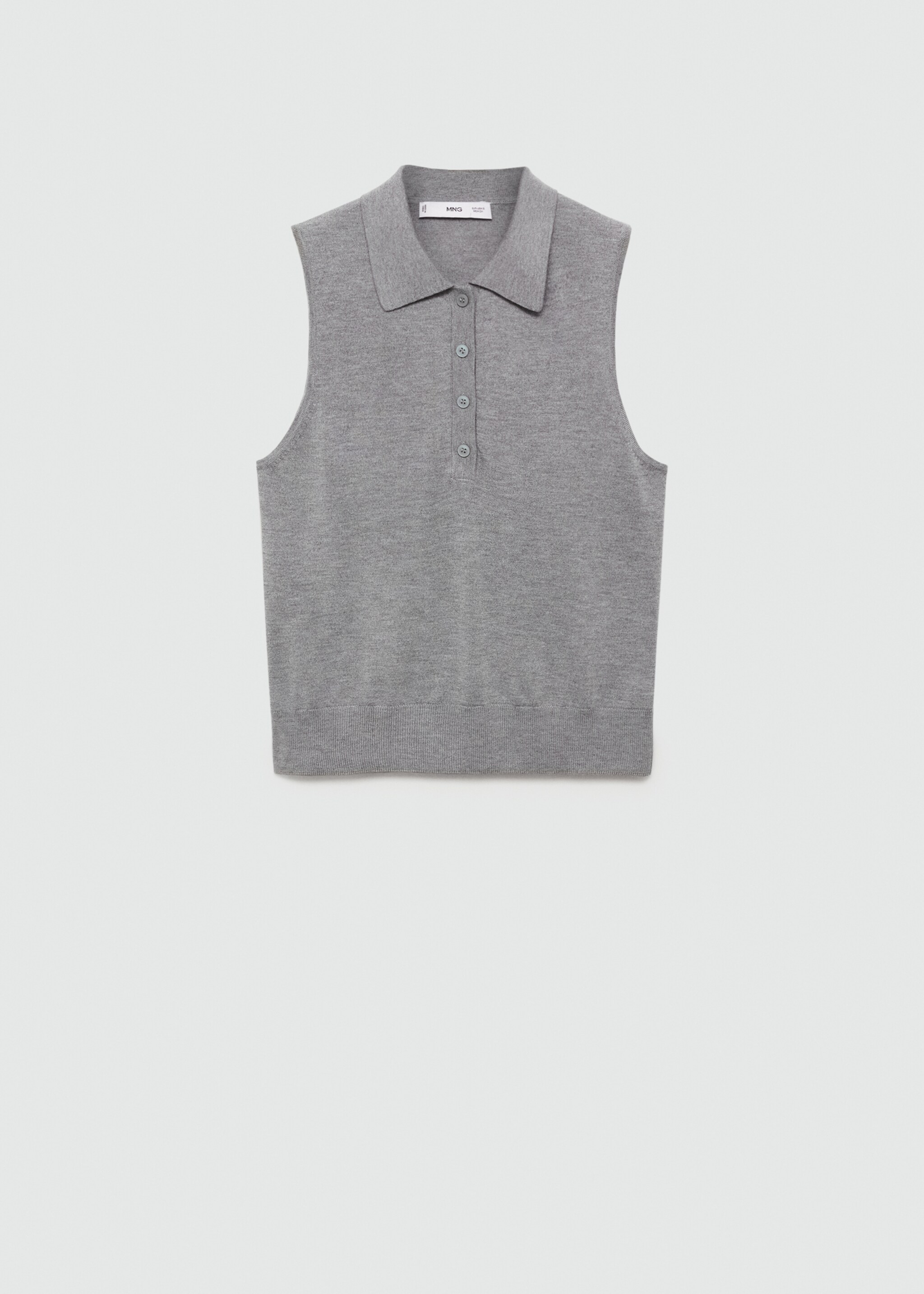 Armilla punt fi coll polo - Article sense model, Gris mig vigoré. Ref: 77064021-00.
