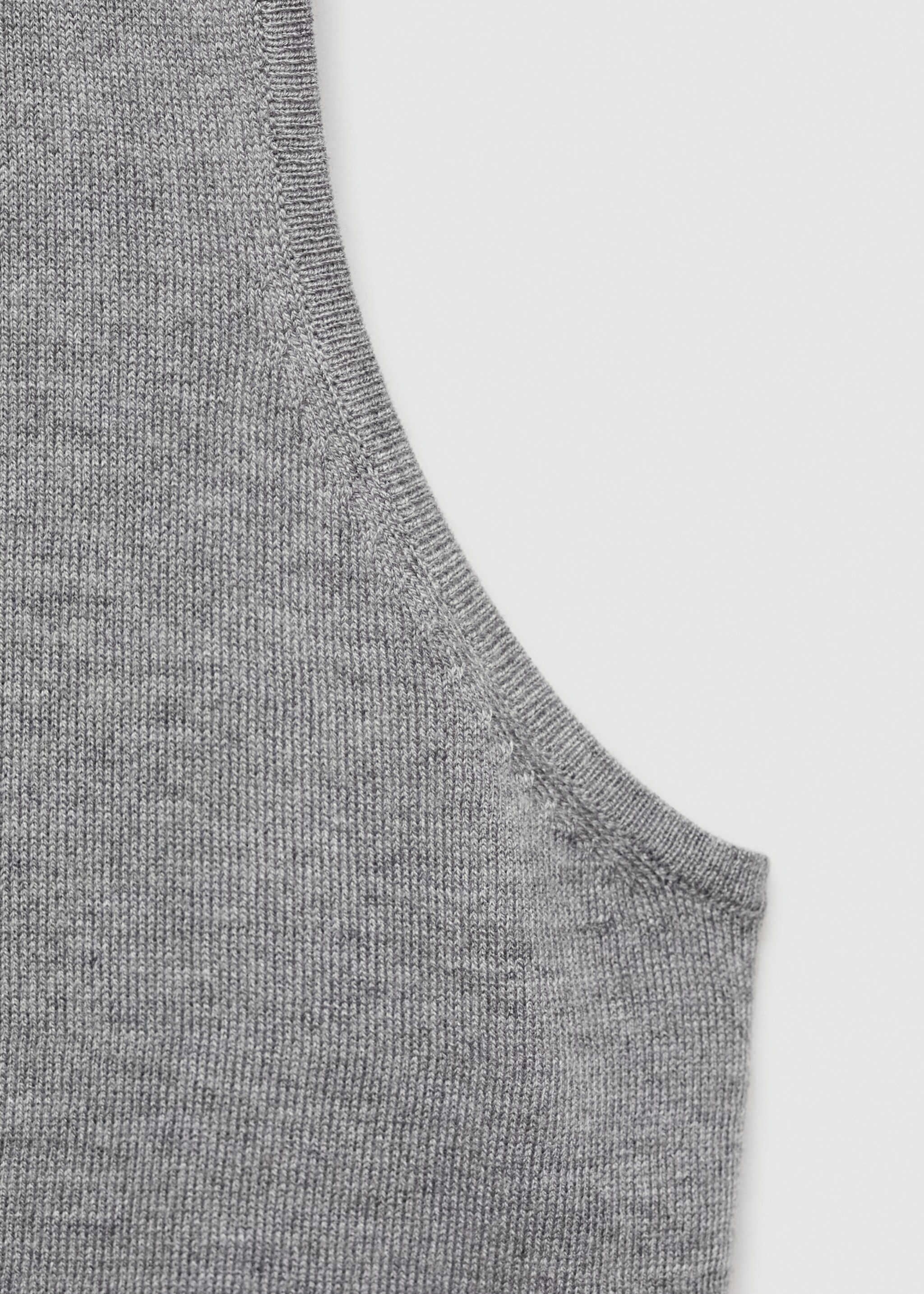 Armilla punt fi coll polo - Detall de l'article 0, Gris mig vigoré. Ref: 77064021-00.
