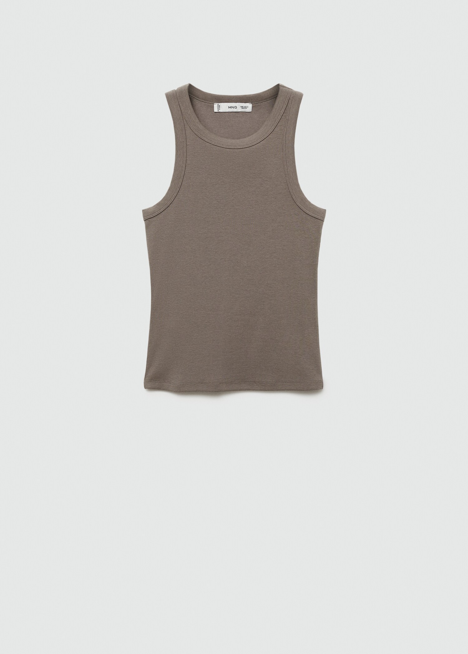 Ribbed cotton-blend top - Article without model