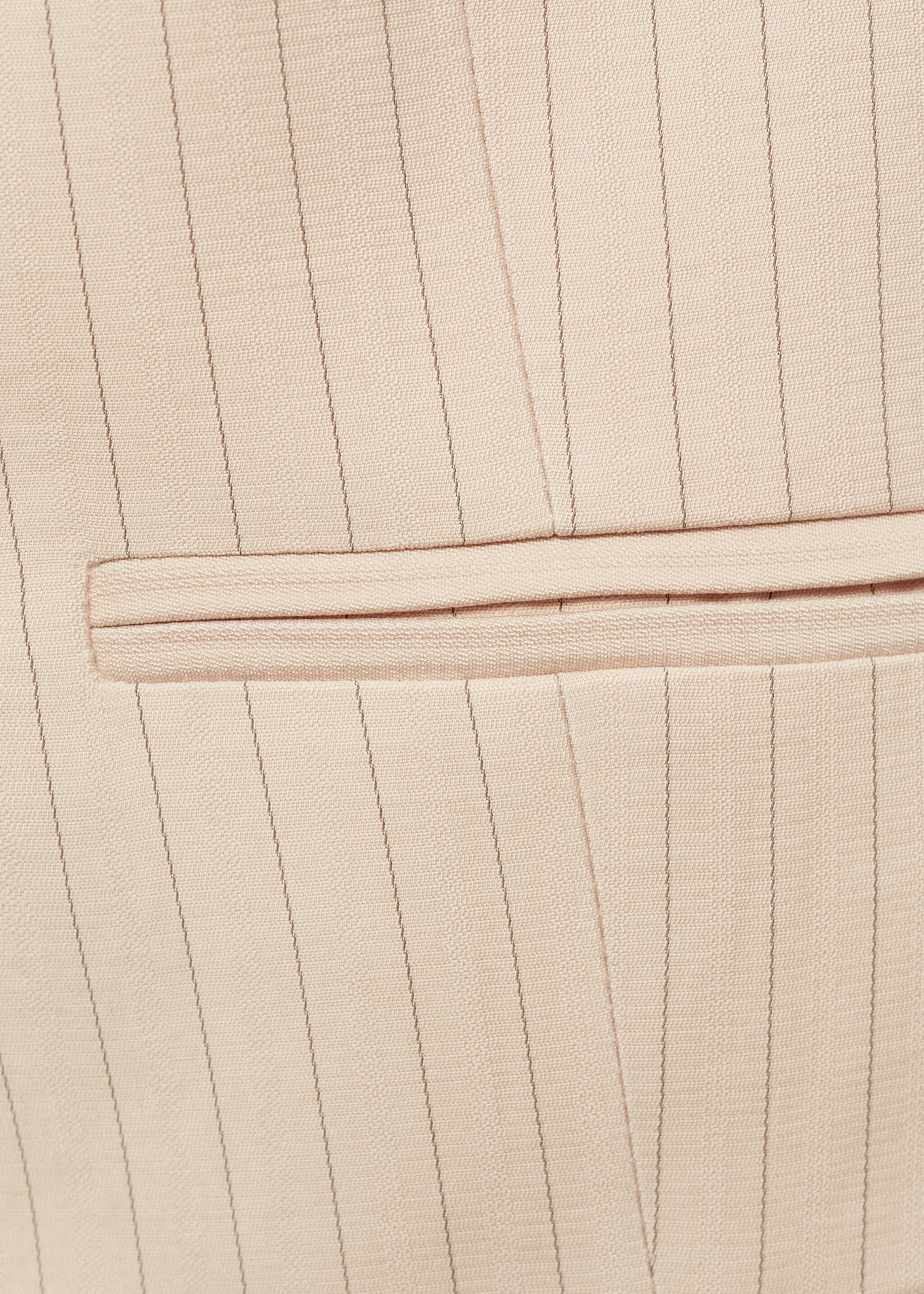 Striped suit waistcoat - Details of the article 0, Beige. Ref: 77064025-00.