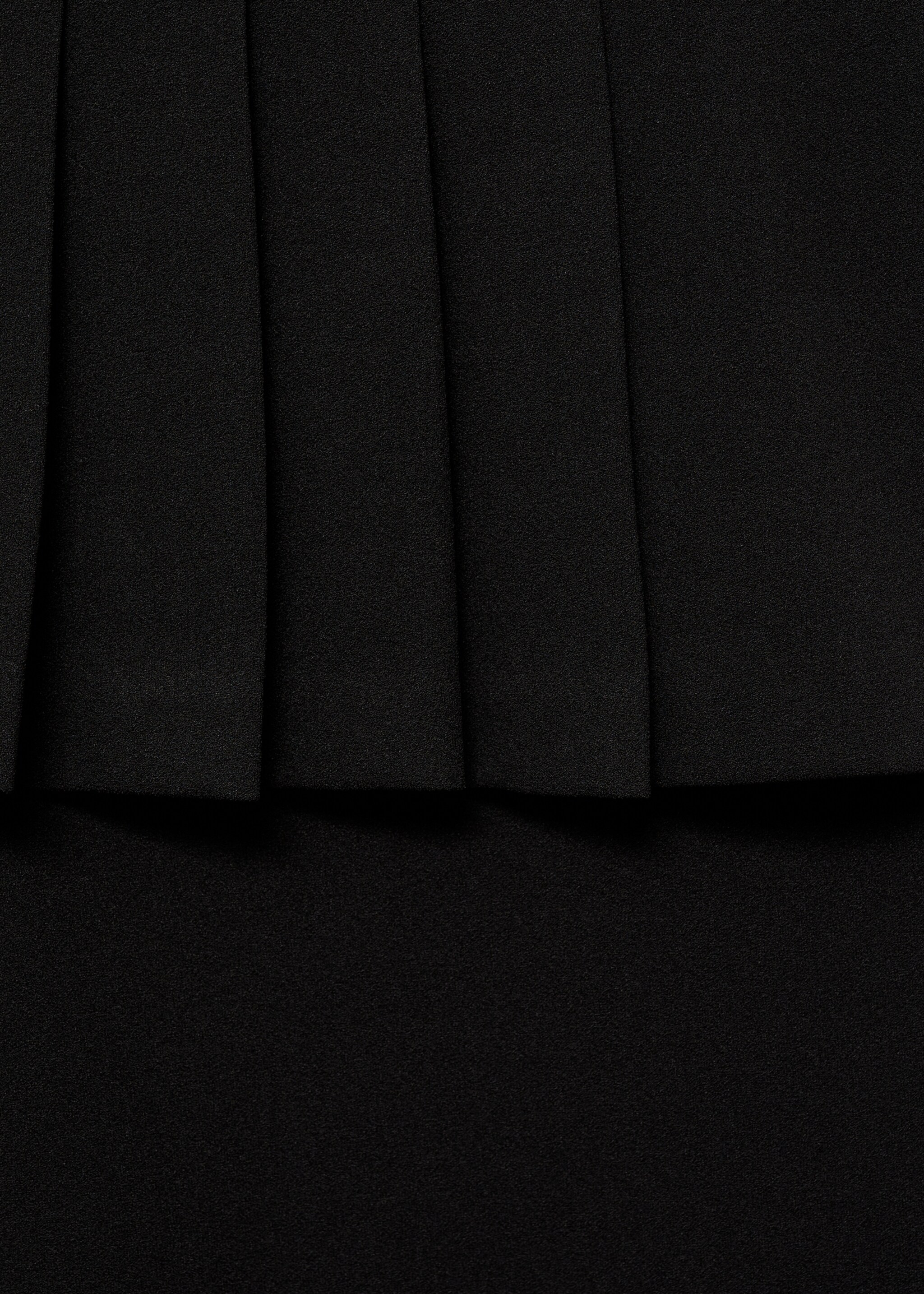 Pleated skirt trousers - Details of the article 8, Black. Ref: 77064032-00.
