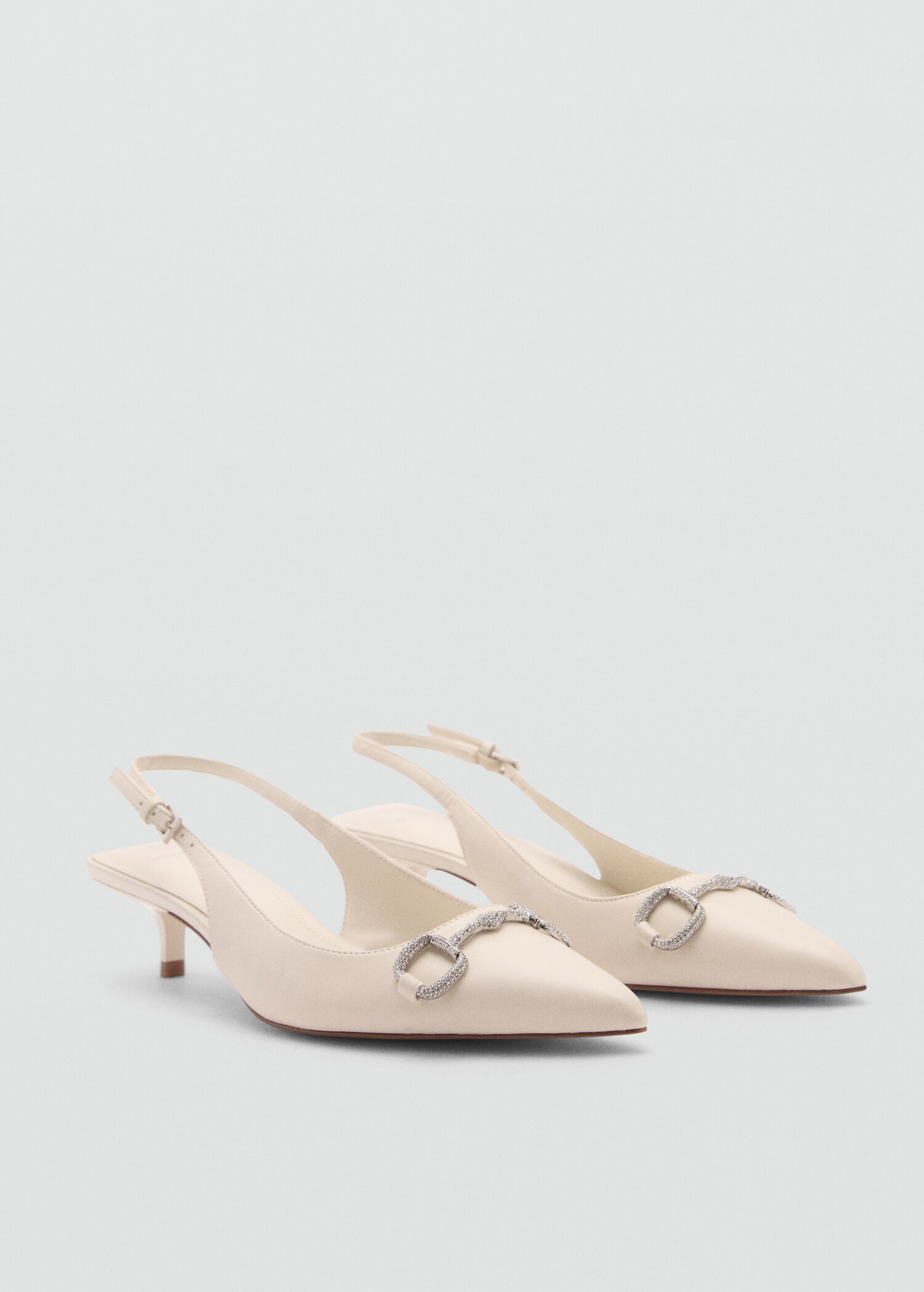 Crystal sling back shoes - Medium plane