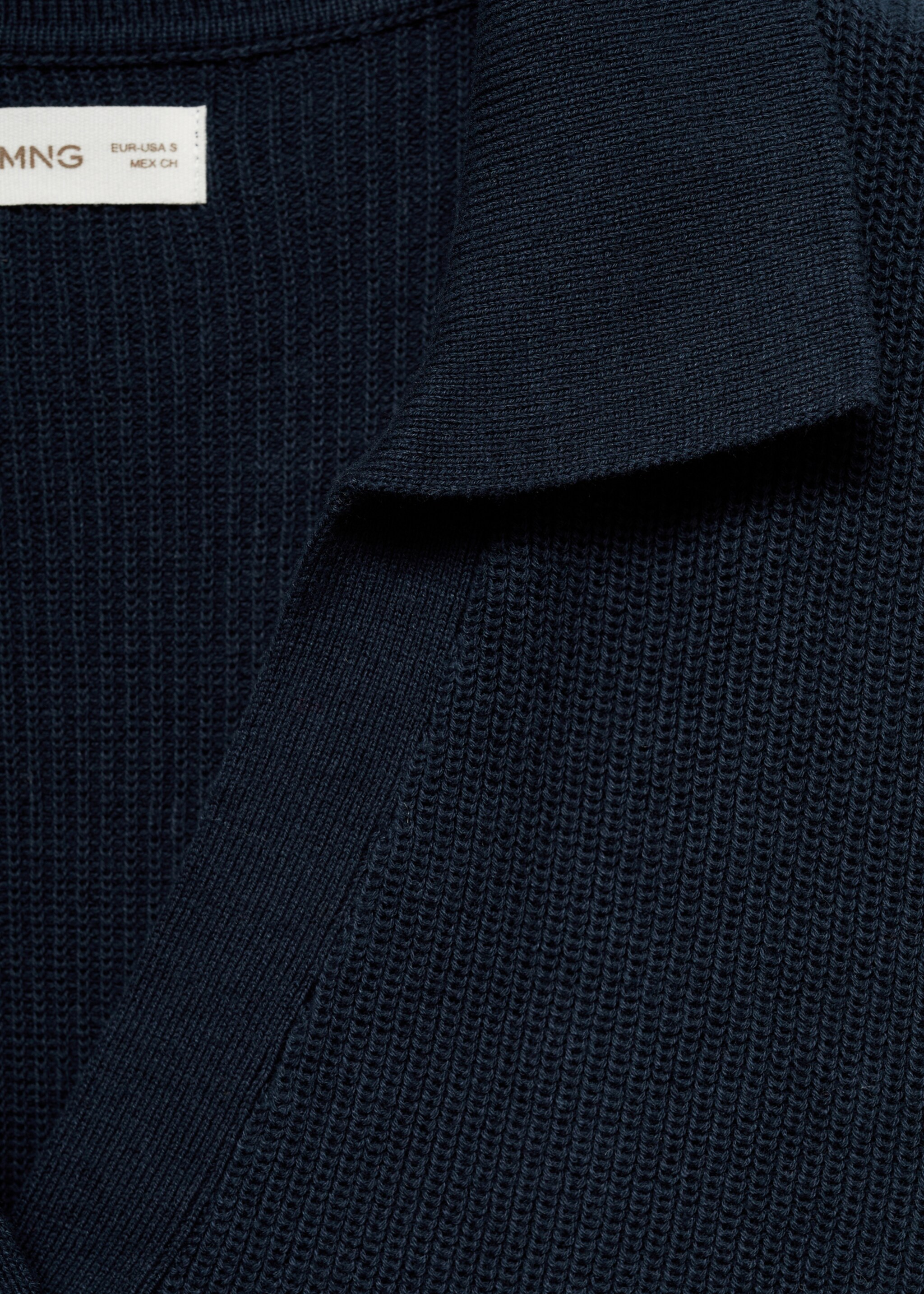 Knit striped sweater - Details of the article 8, Dark Navy. Ref: 77064039-00.