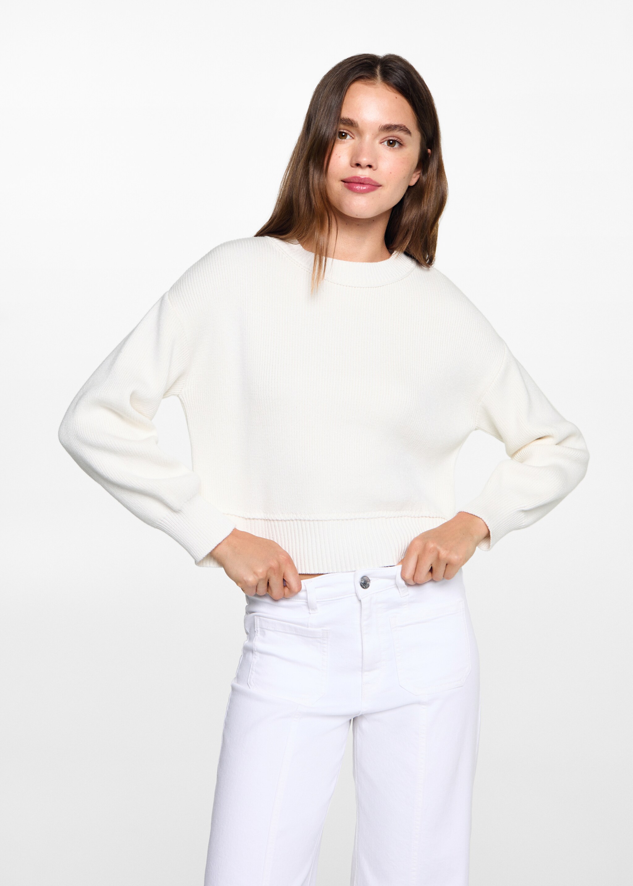 Jersei punt - Pla mig, Blanc trencat. Ref: 77064040-00.