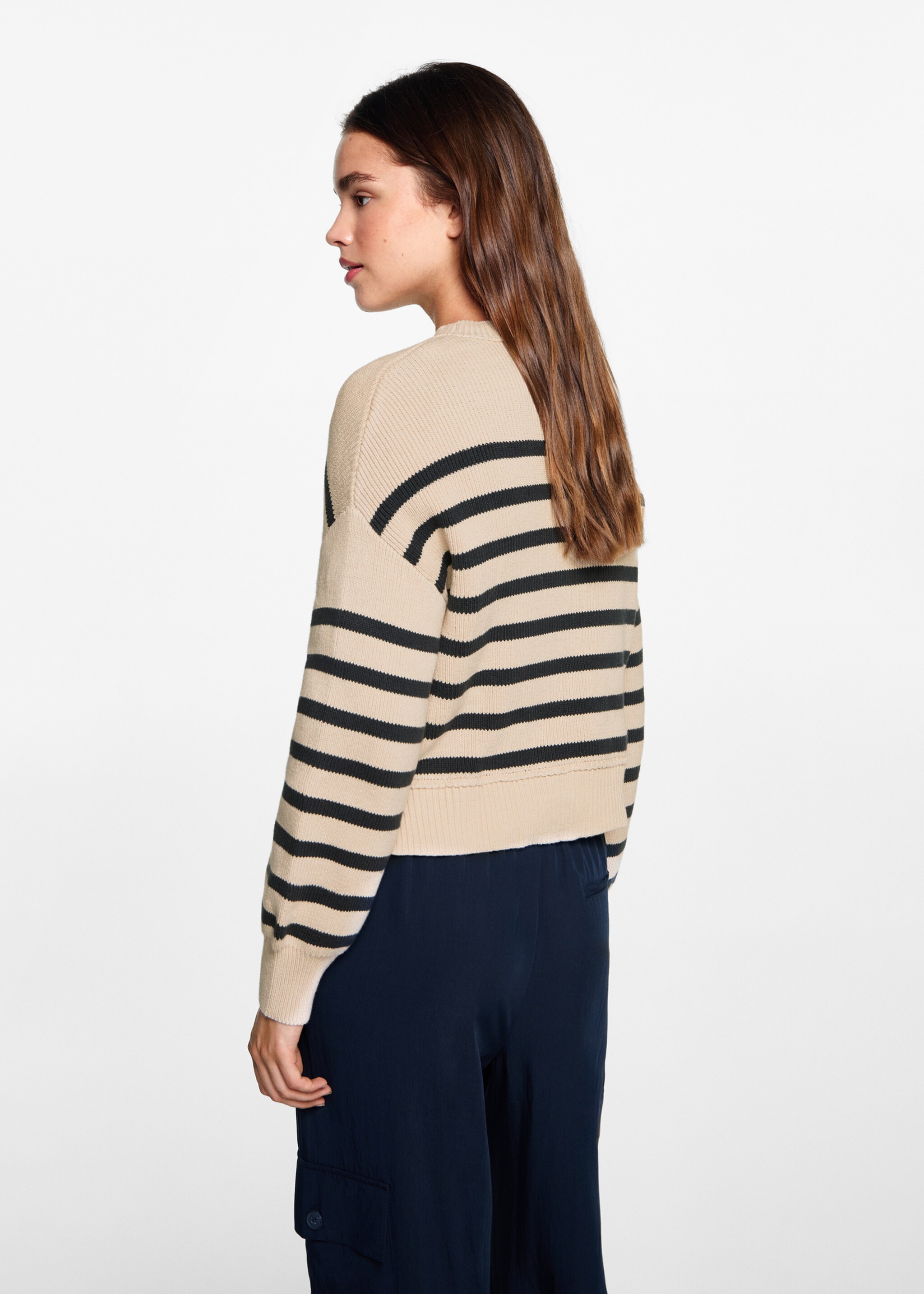 Knit sweater - Reverse of the article, Beige. Ref: 77064040-00.