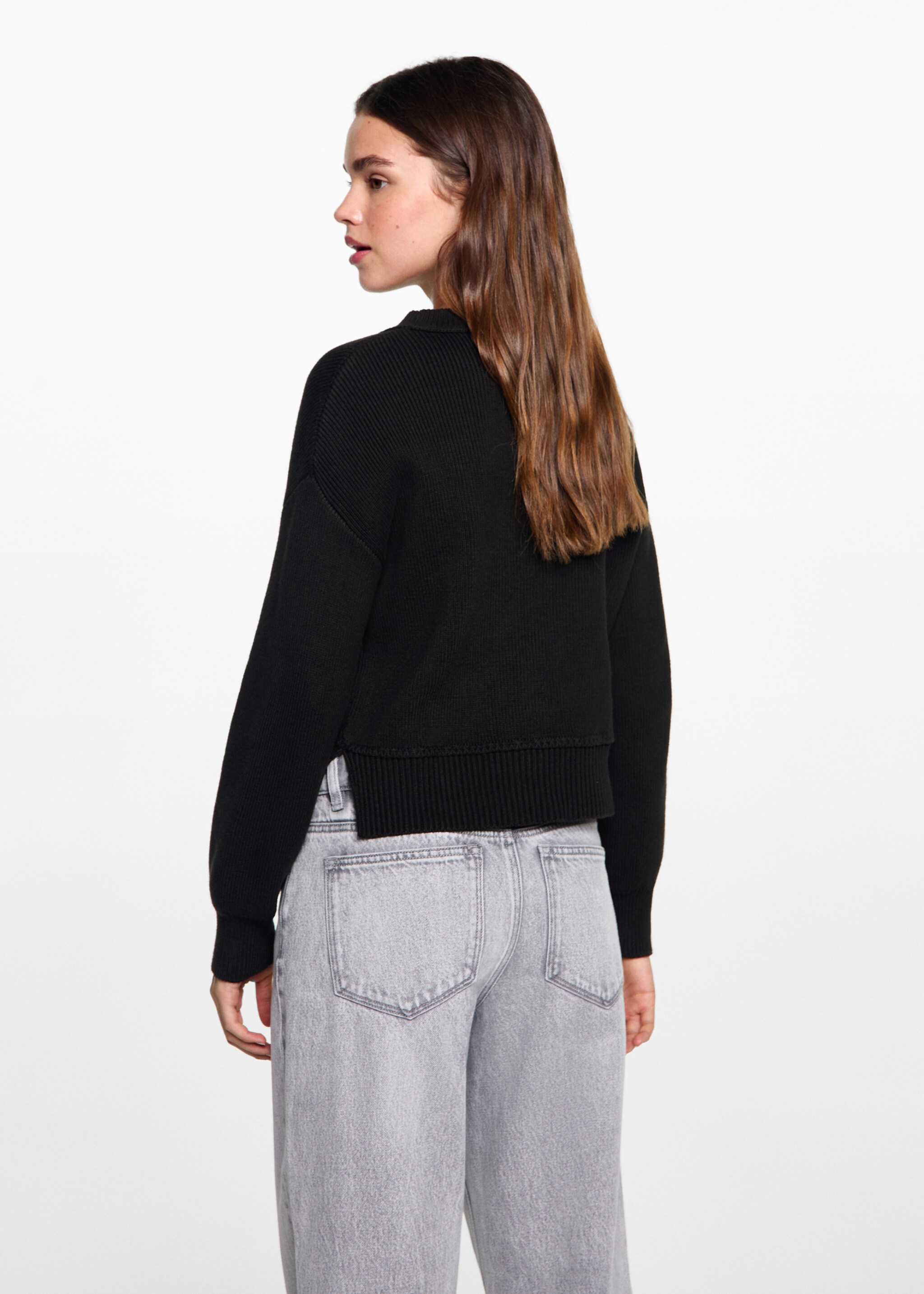 Jersei punt - Revers de l'article, Negre. Ref: 77064040-00.