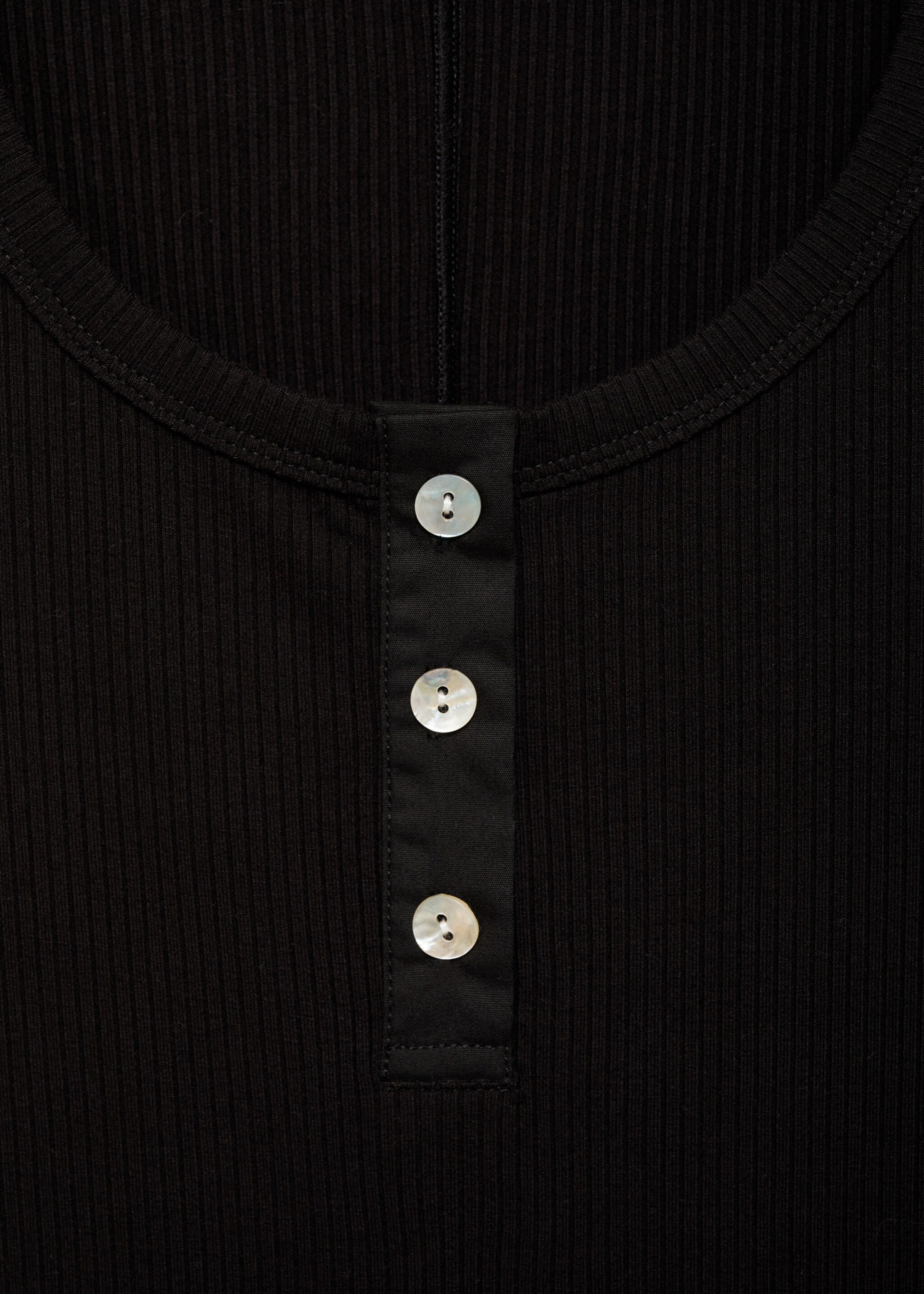Vestido canalé botones - Detalle del artículo 8