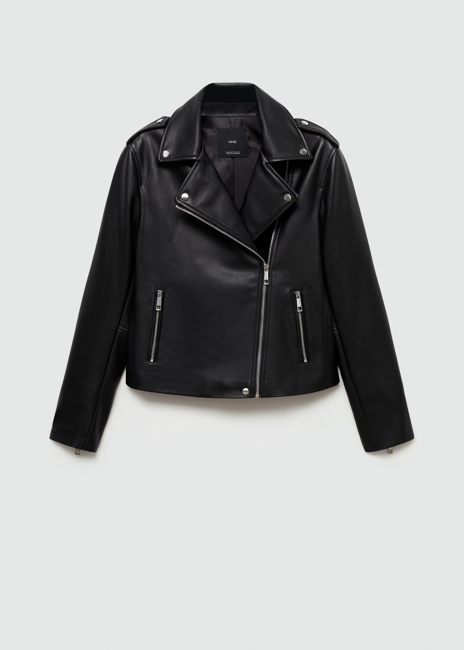 Leather-effect biker jacket - Article without model